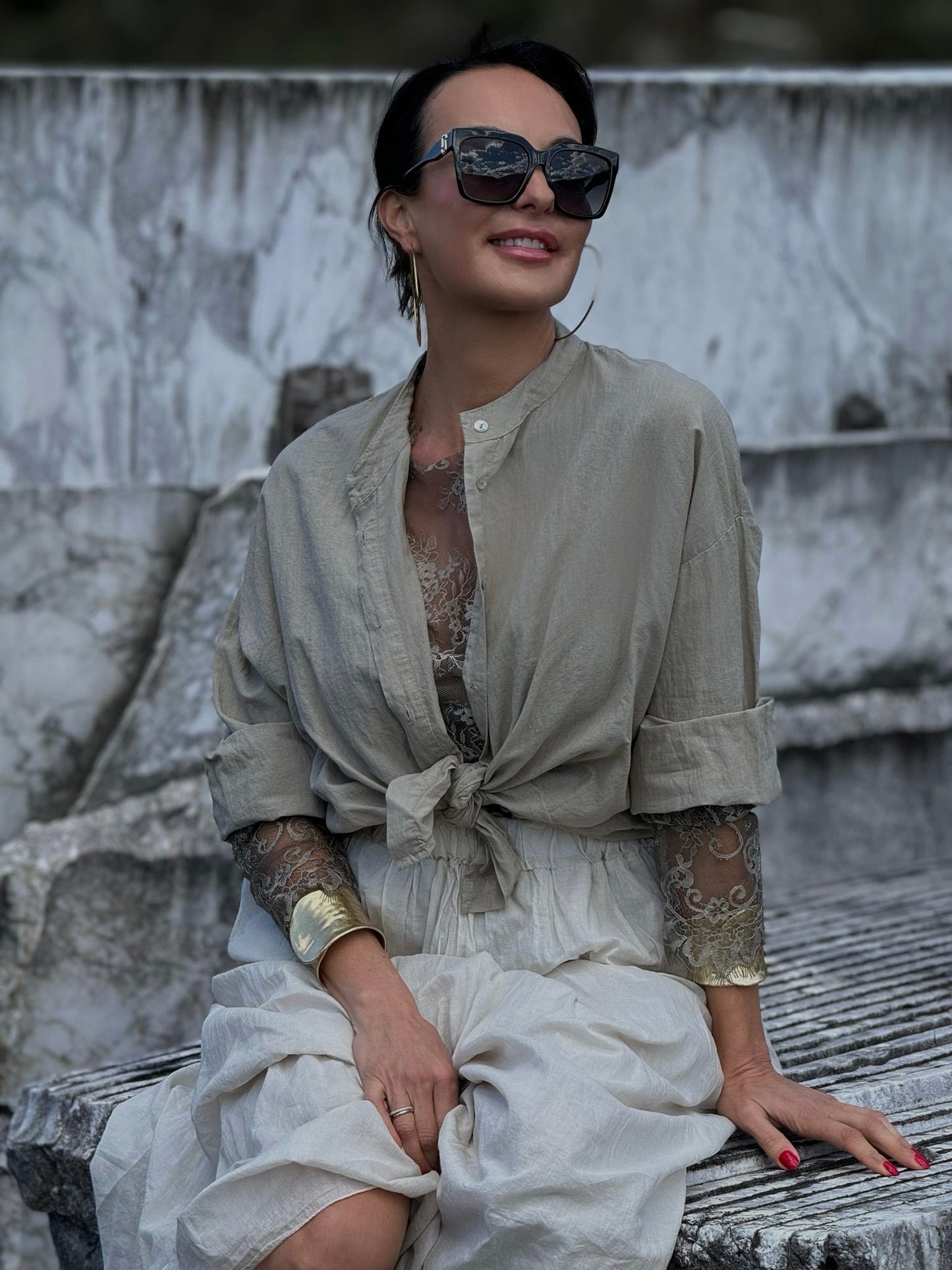 Blouse Caspian grege