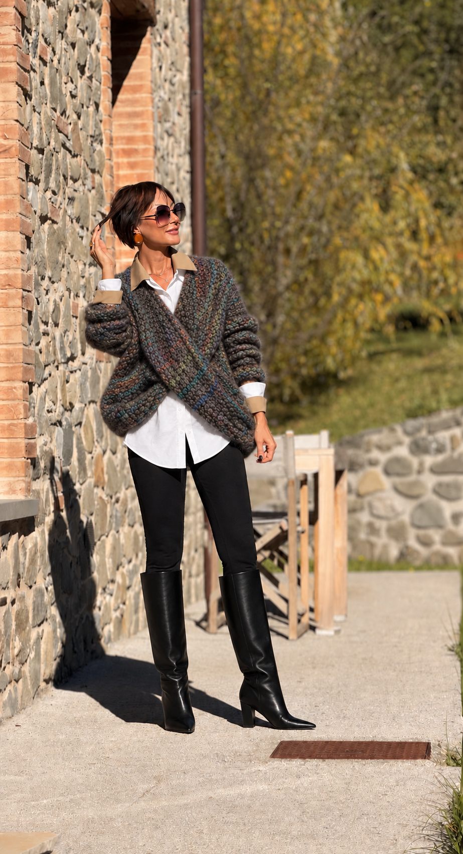 Pull Deborah mixed taupe