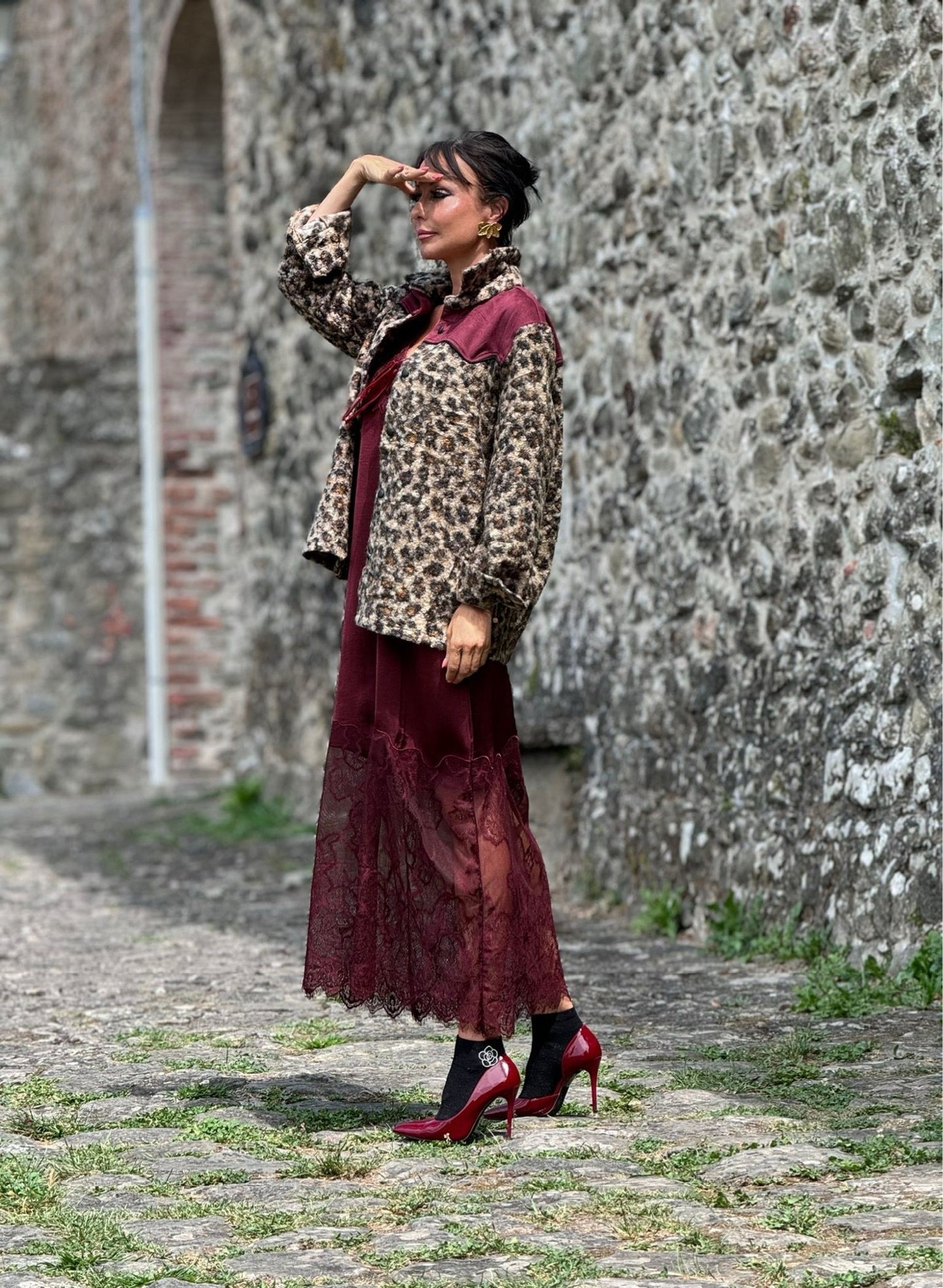 Jacket Hazel leo burgundy