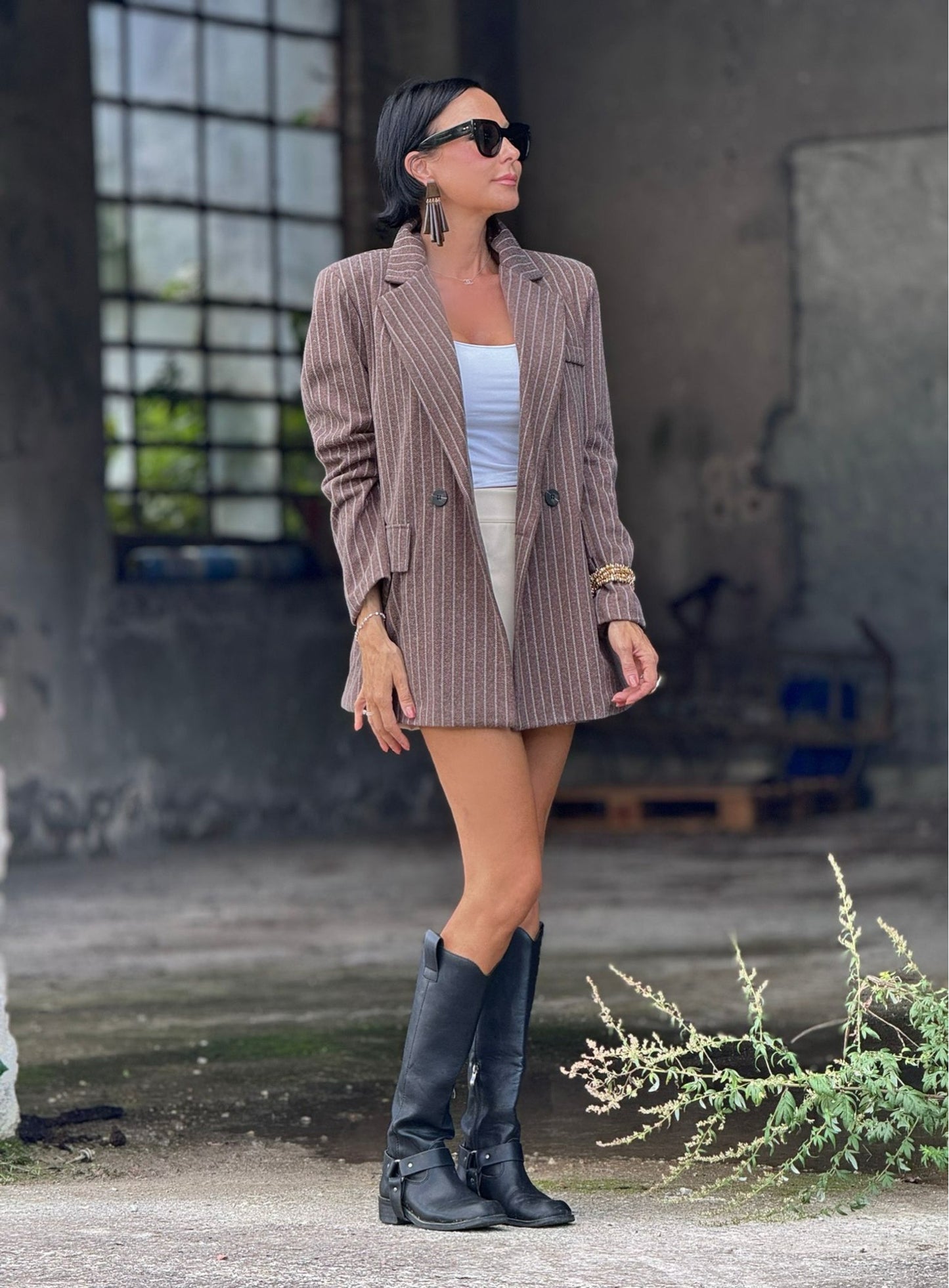 Blazer Maris striped chocolate