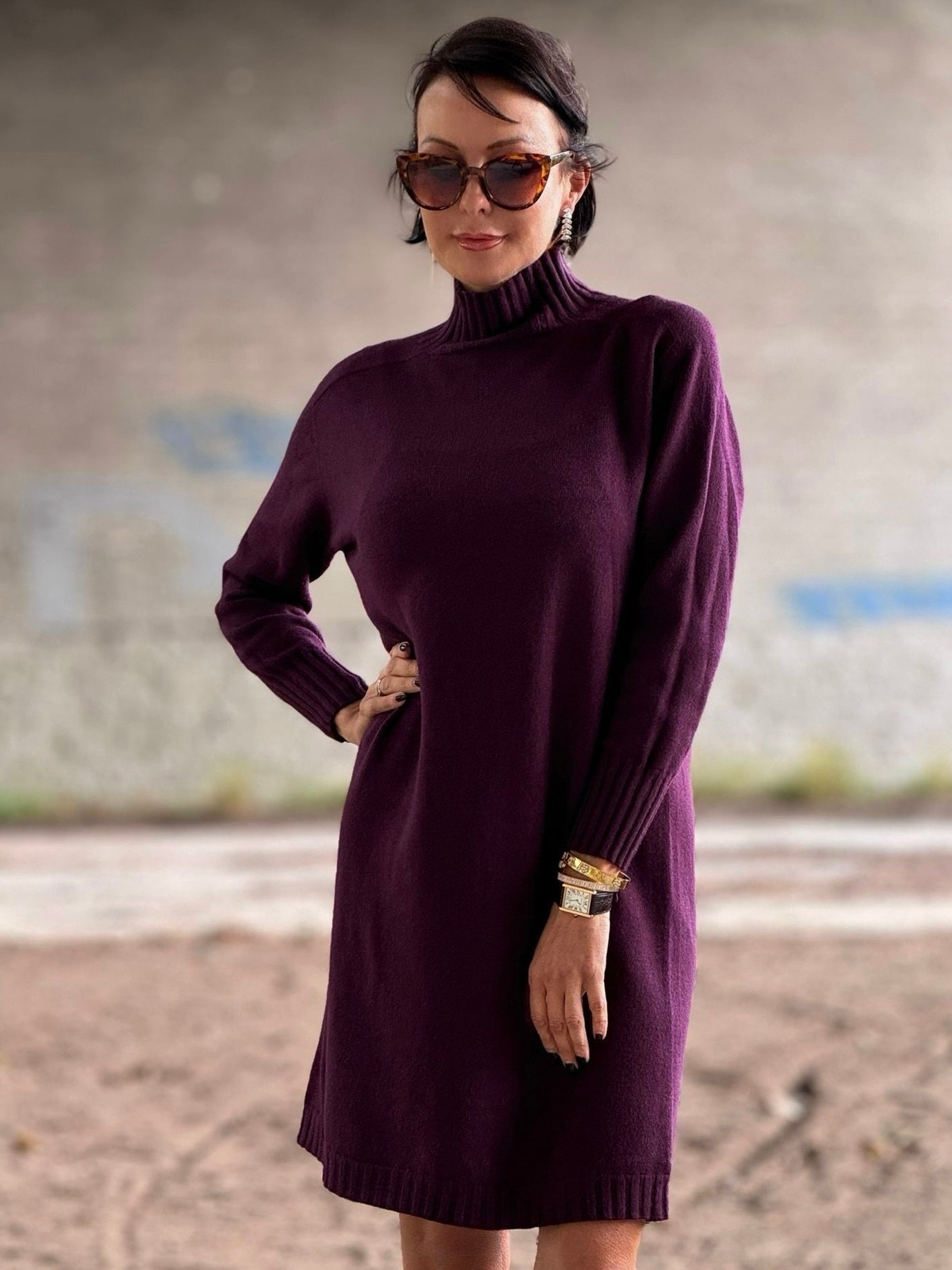 Dress Vera tricot burgundy