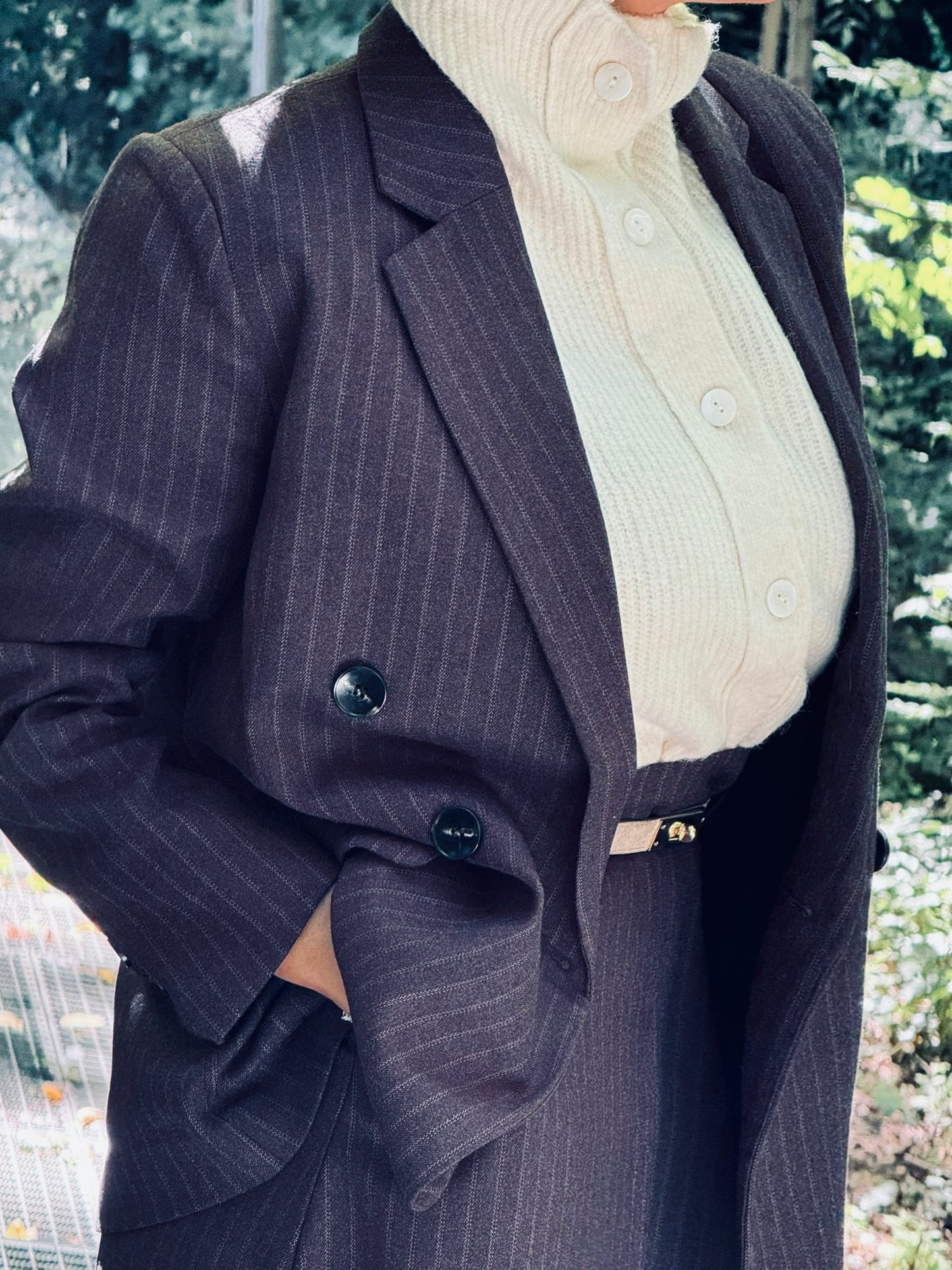 Blazer Liv striped black