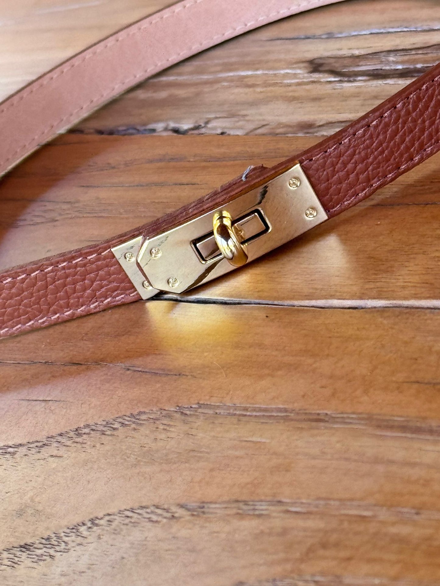 Belt brown leather
