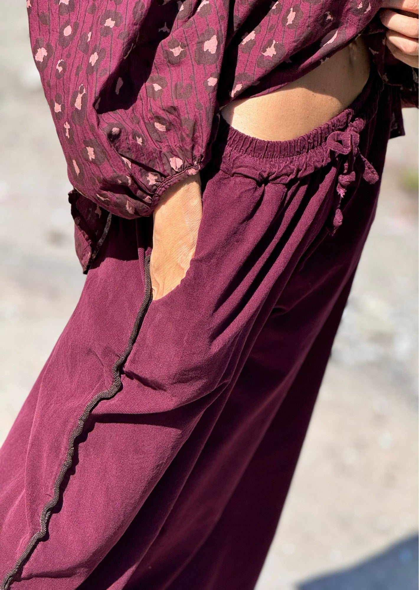 Pants Lyra burgundy