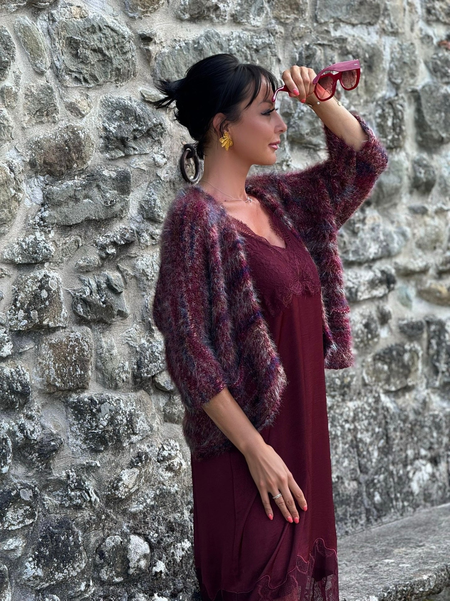 Cardigan Ember burgundy