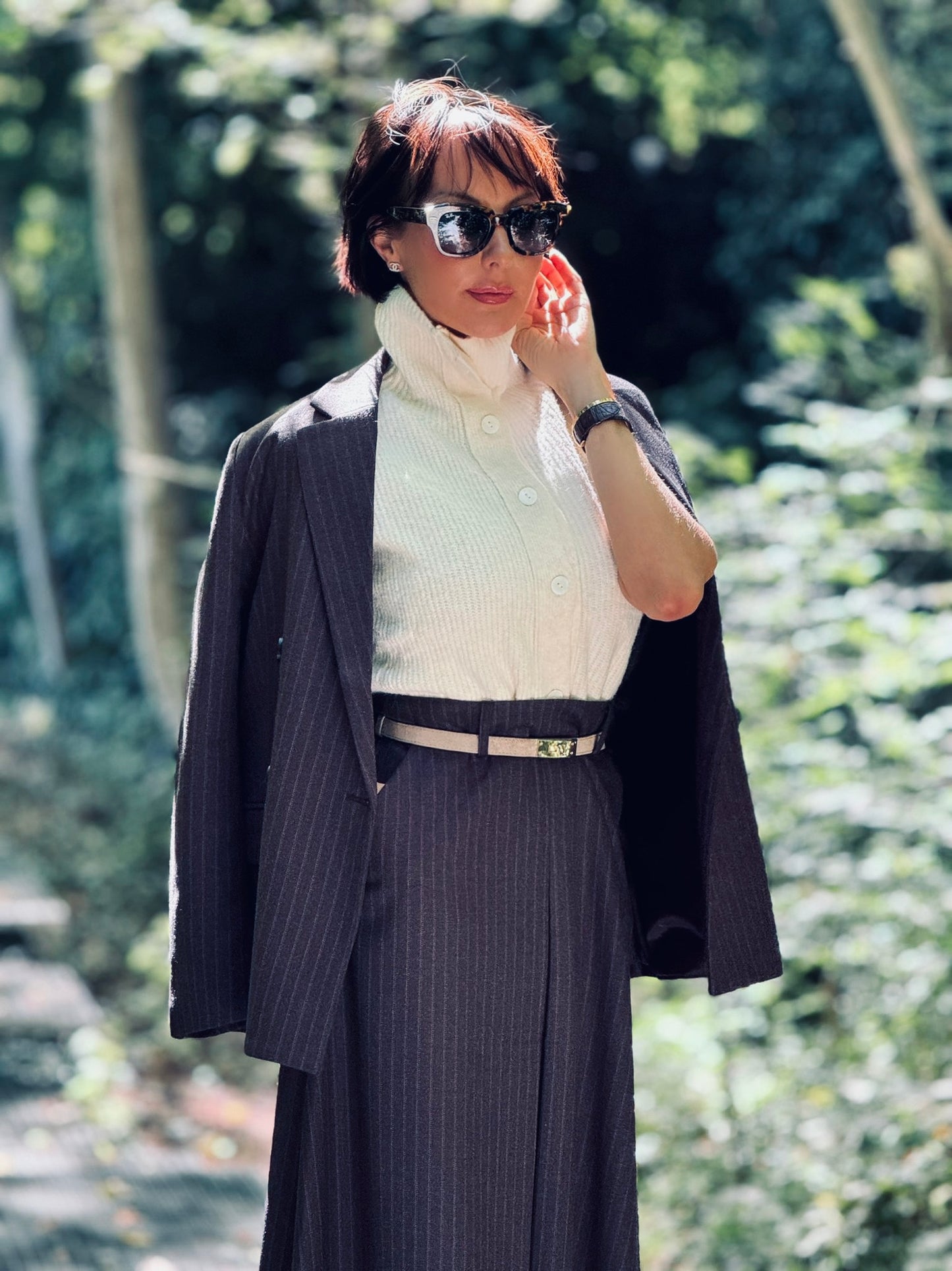 Blazer Liv striped black