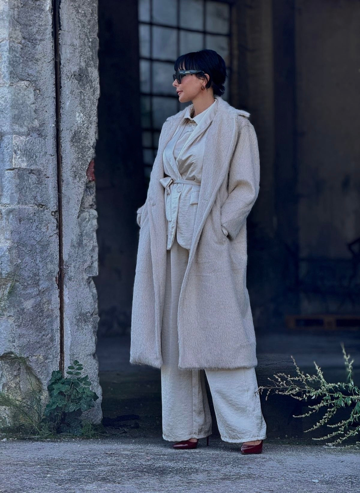 Coat long max cream