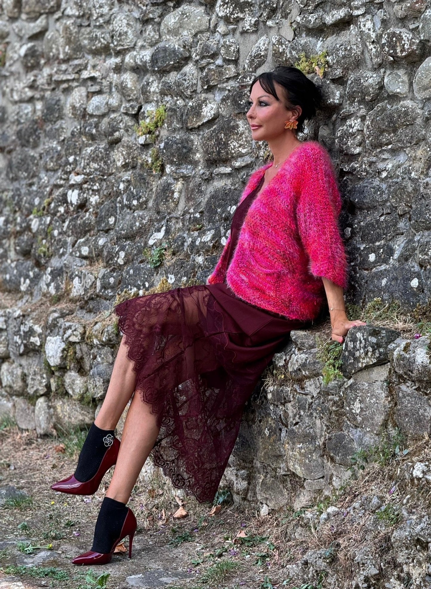 Cardigan Ember fushia