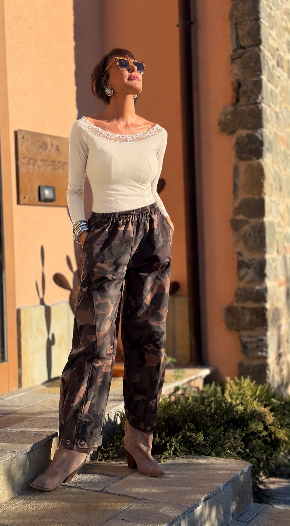 Longsleeve Celia lace cream