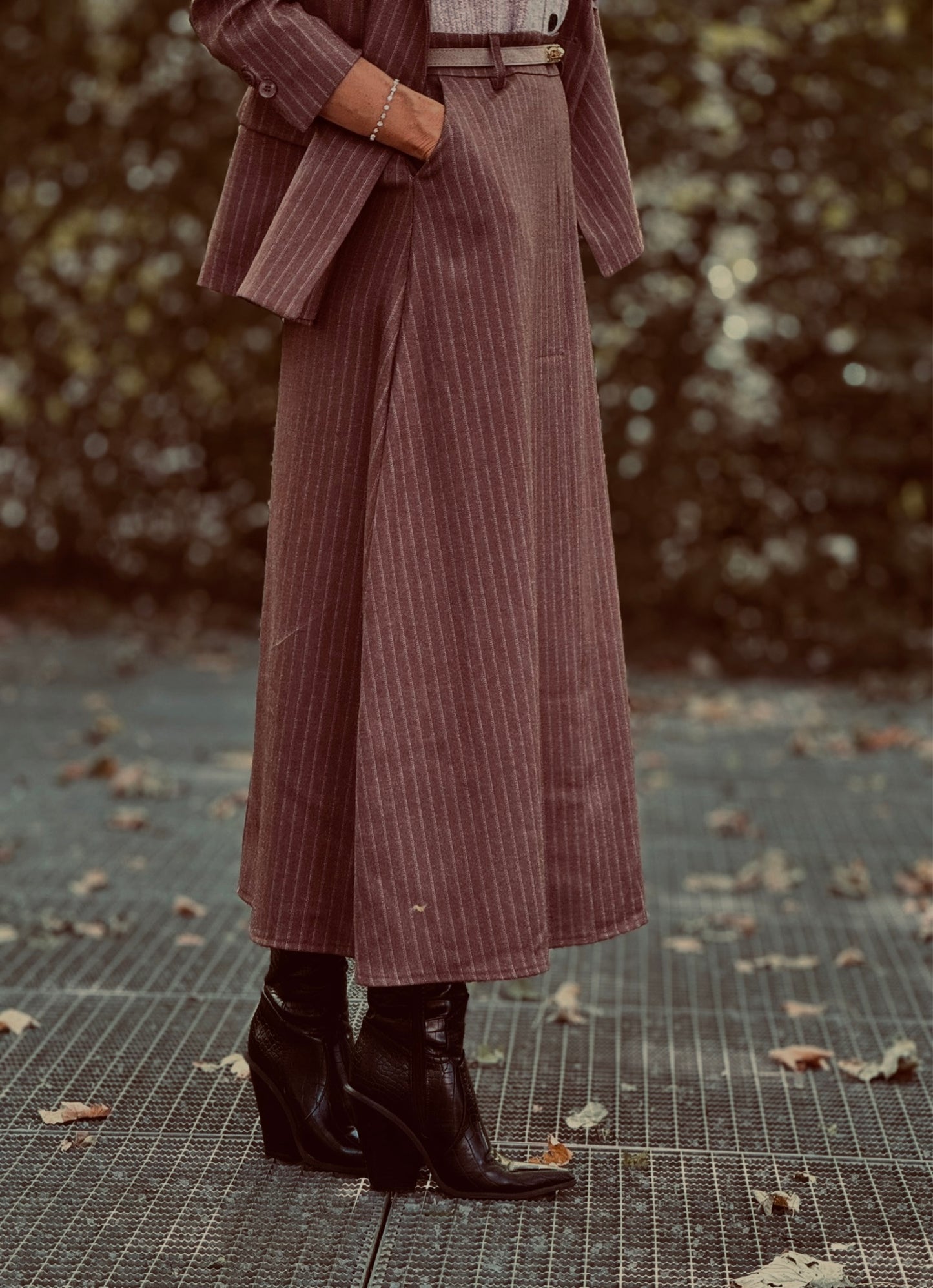Skirt Liv striped hazel