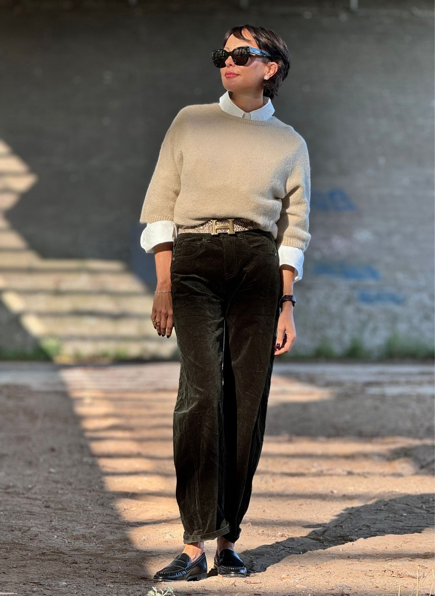 Pants Raven corduroy green