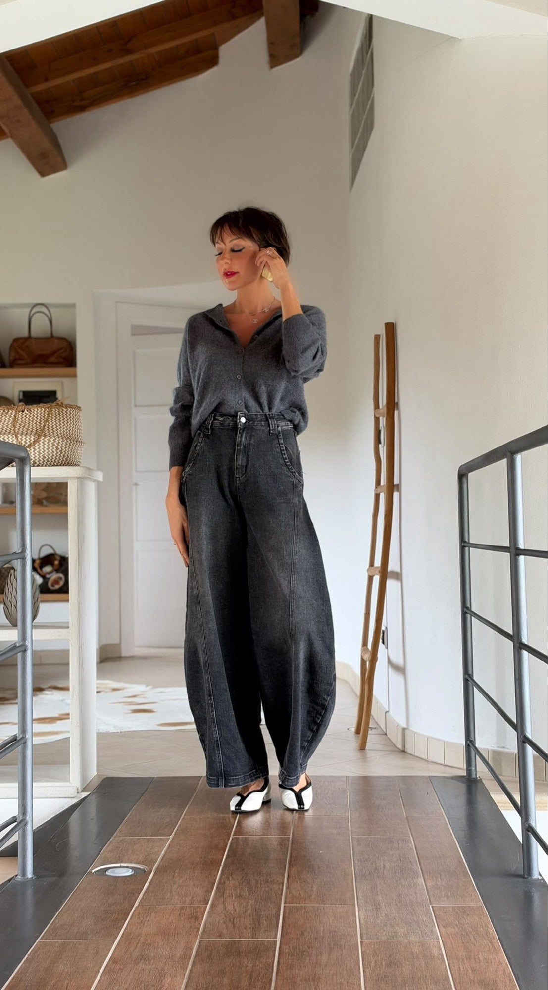 Pull cardigan Chloe grey