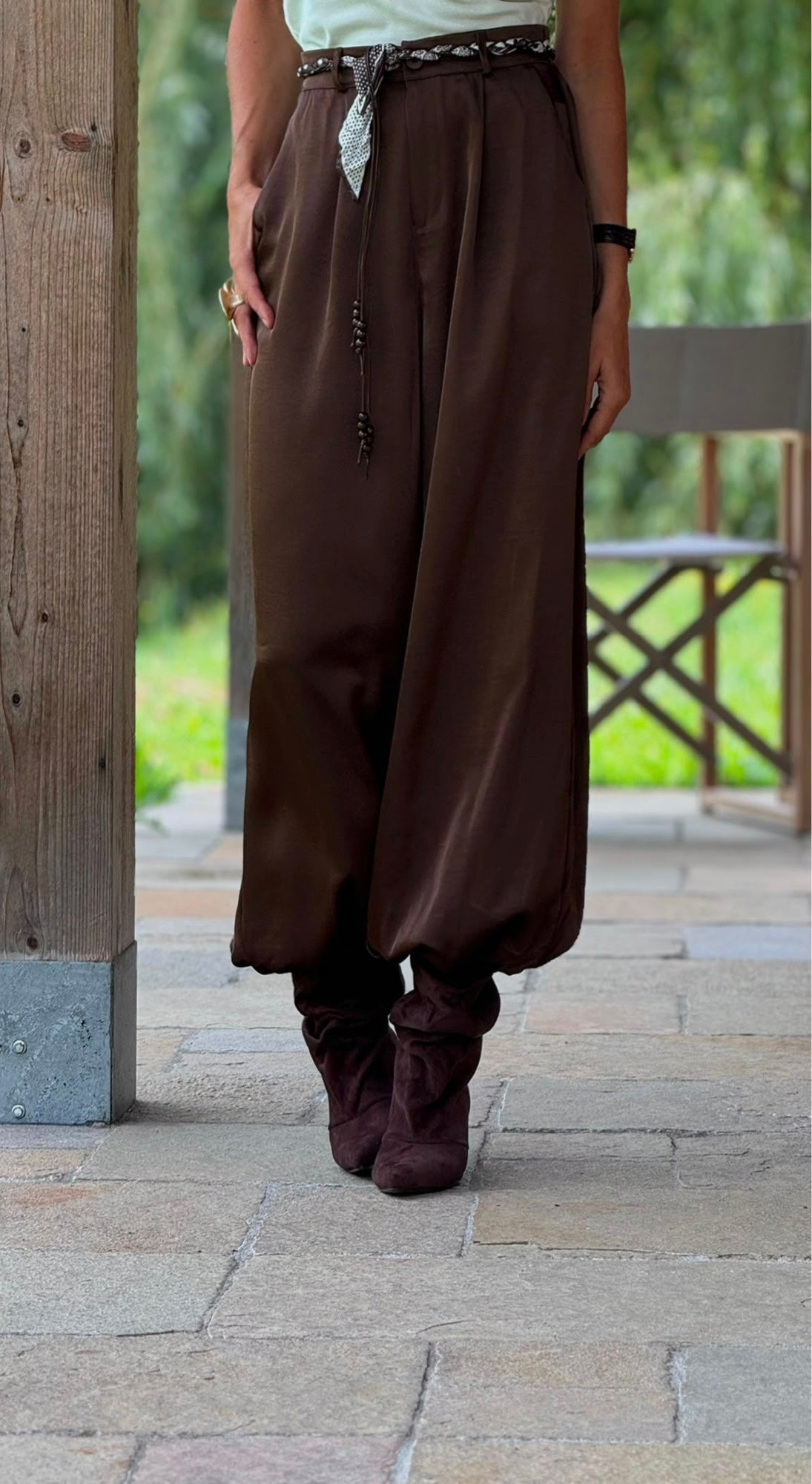 Pants Esteban satin choco