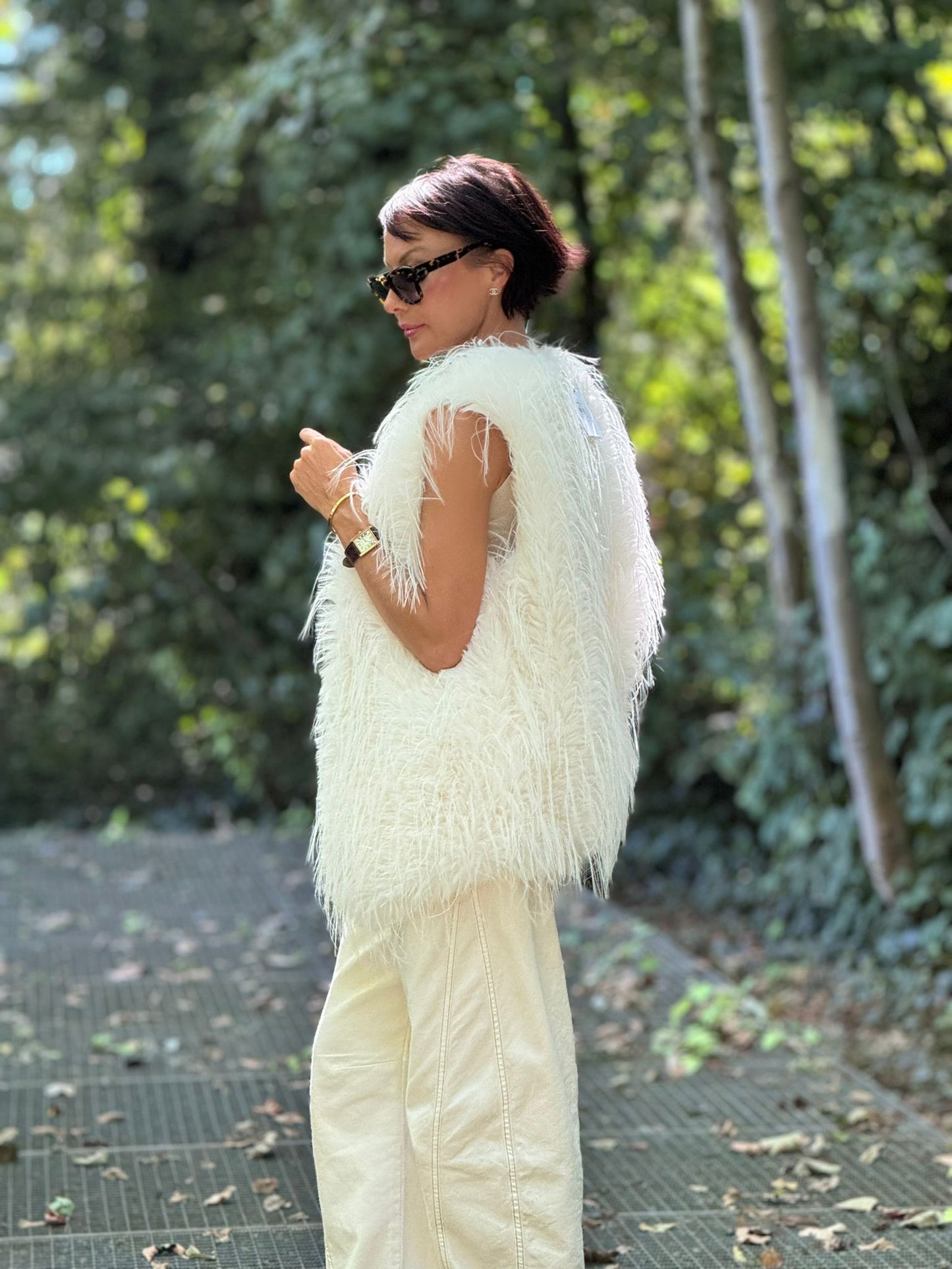 Jacket faux fur burro