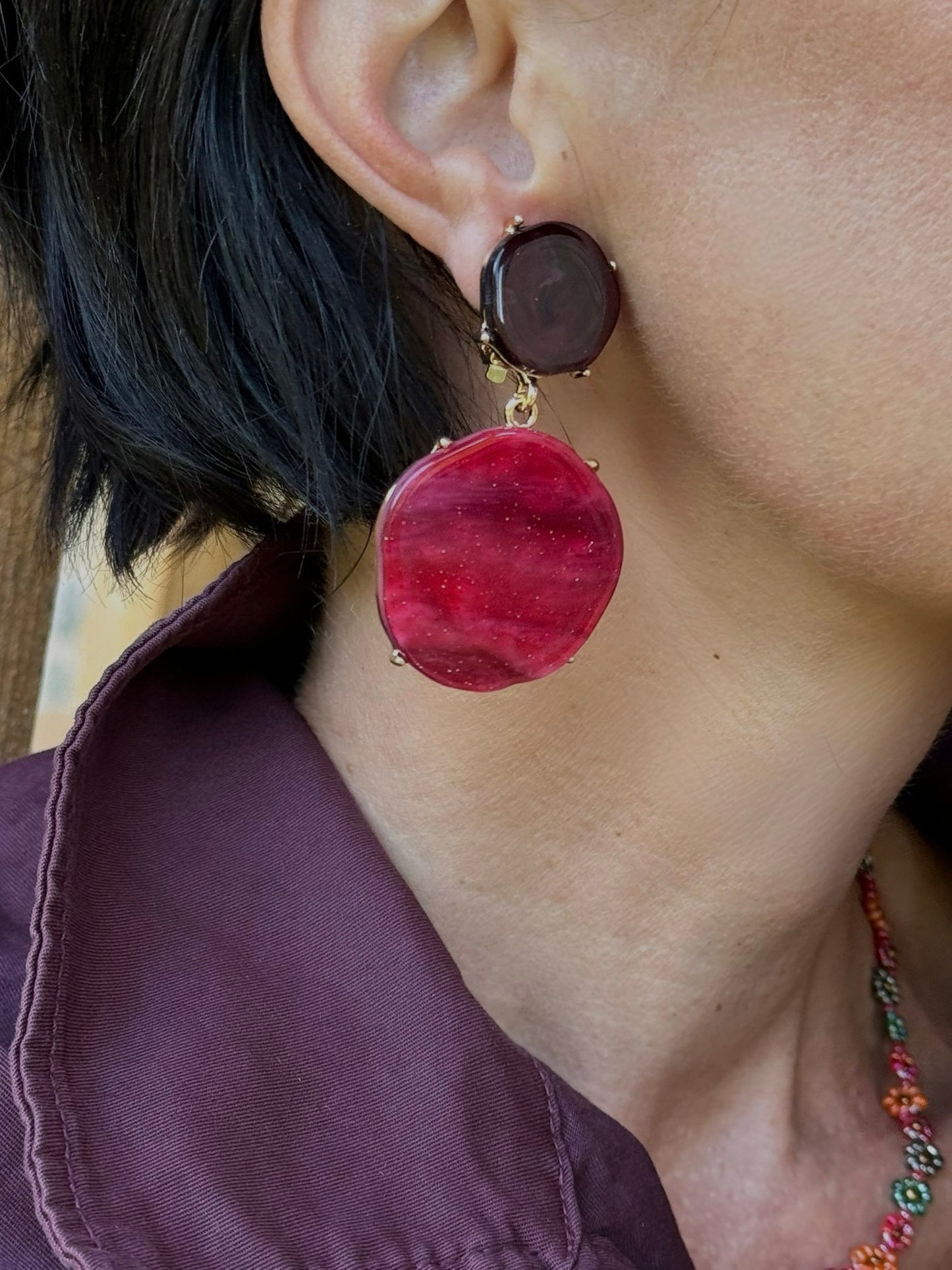 Earrings berry clips