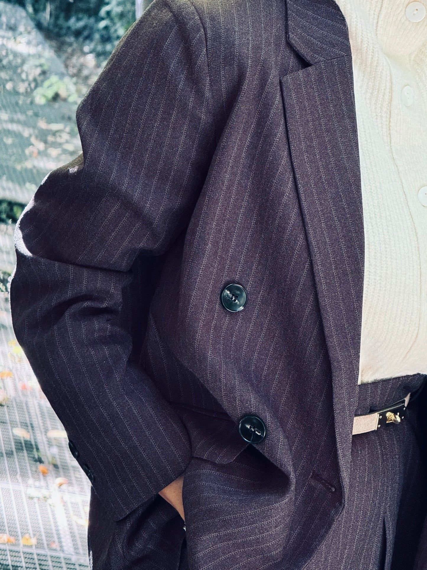 Blazer Liv striped black