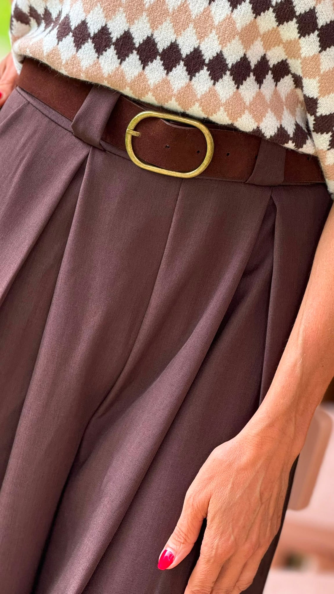 Pants Stella choco + belt