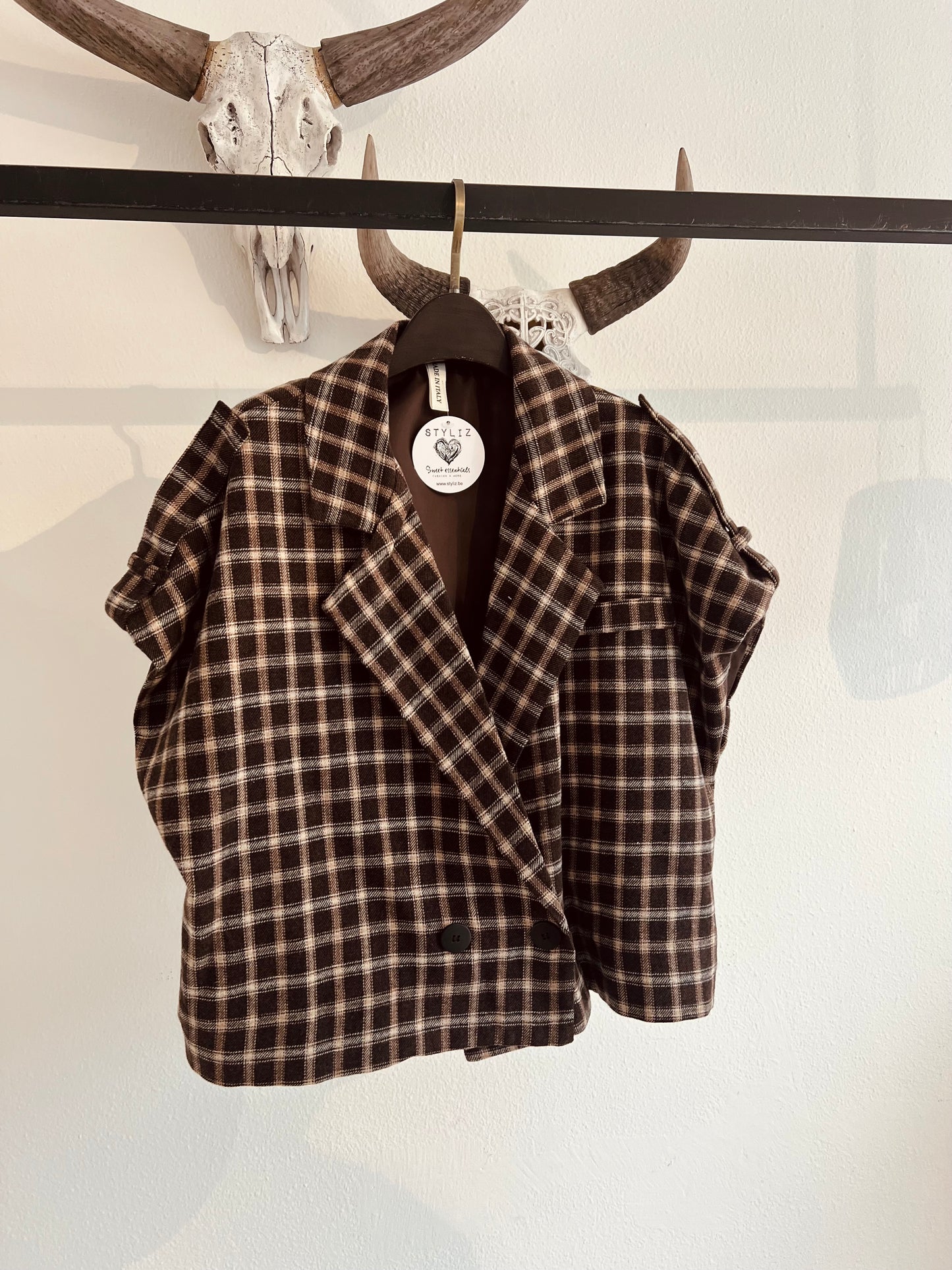 Jacket Camilla tartan brown
