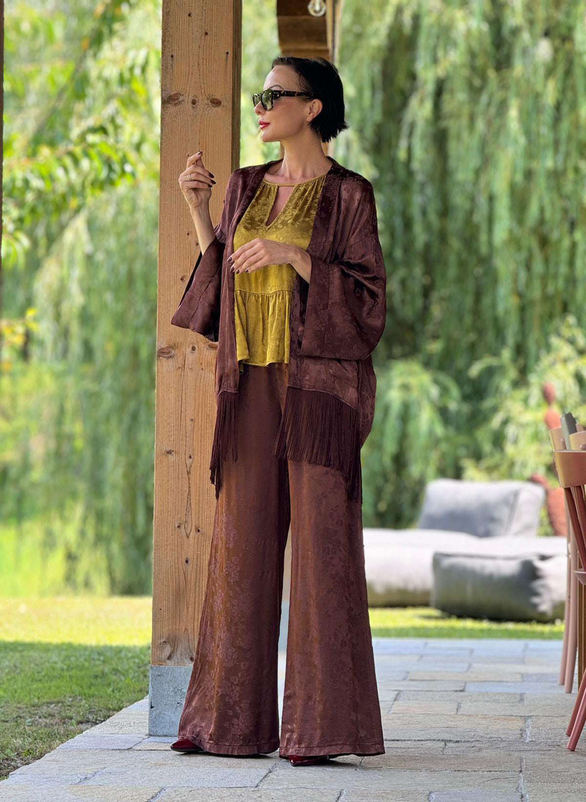Kimono Grape paisley
