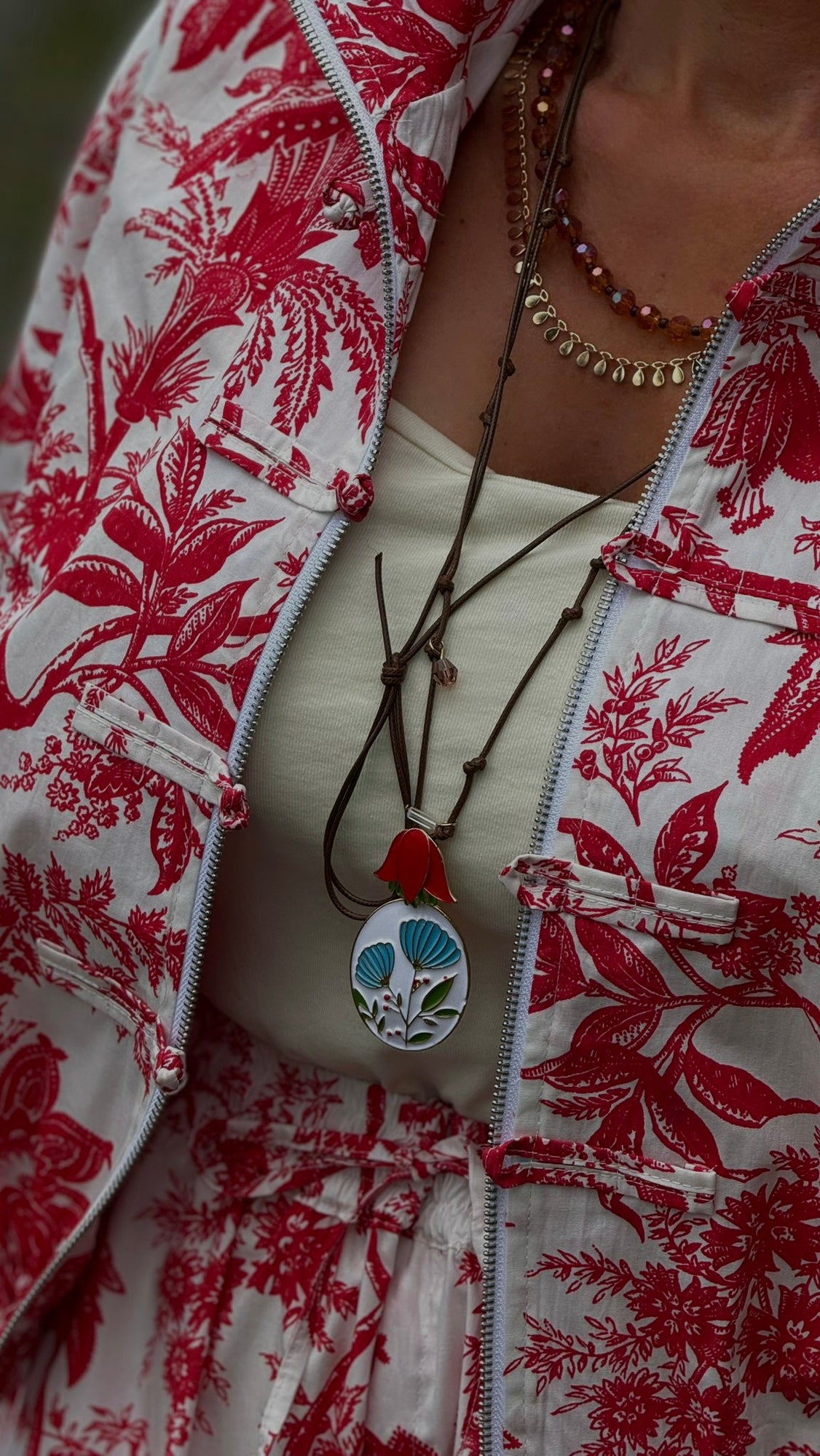Jacket Ruby printed