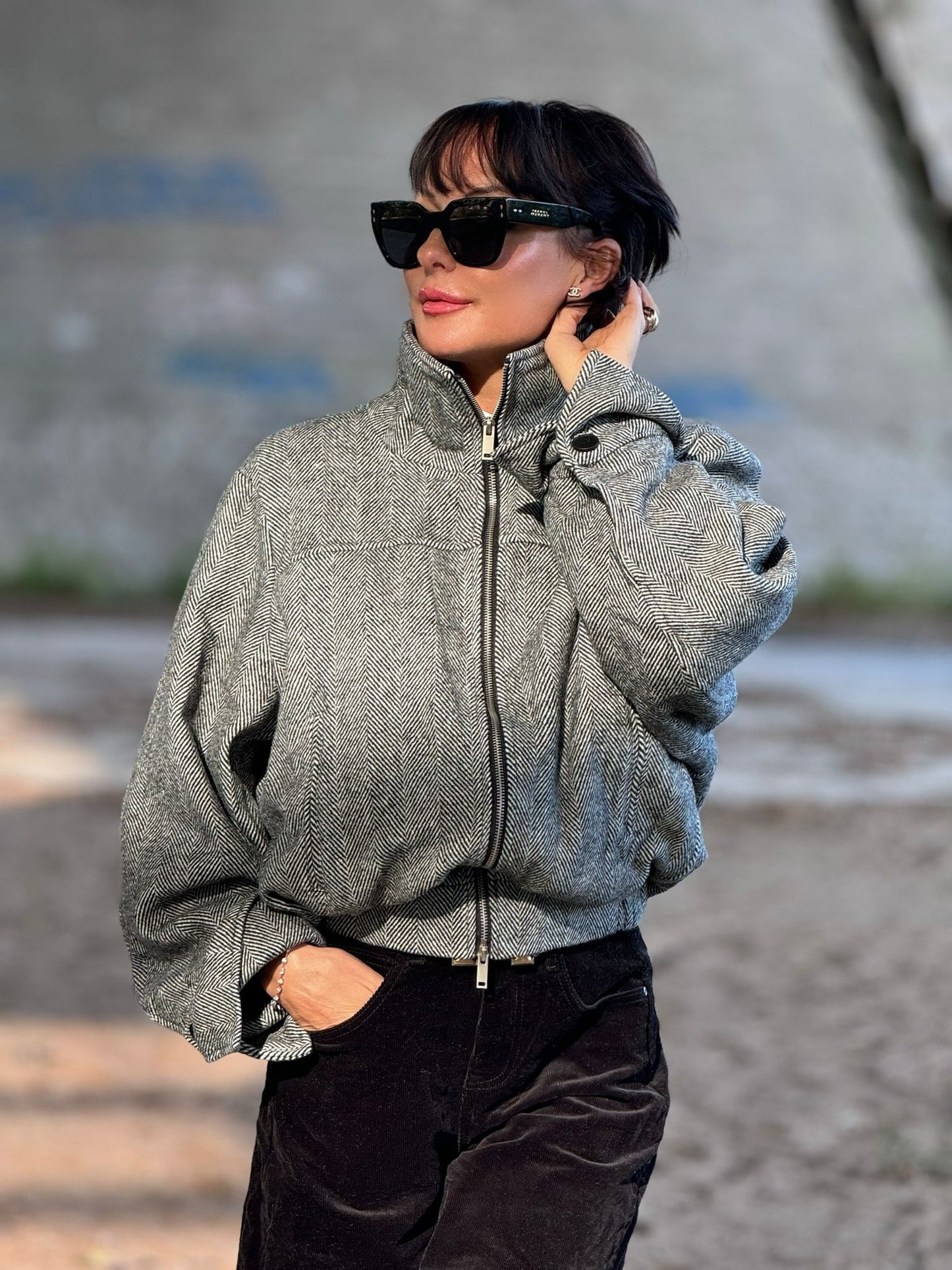 Bomber Raven grey