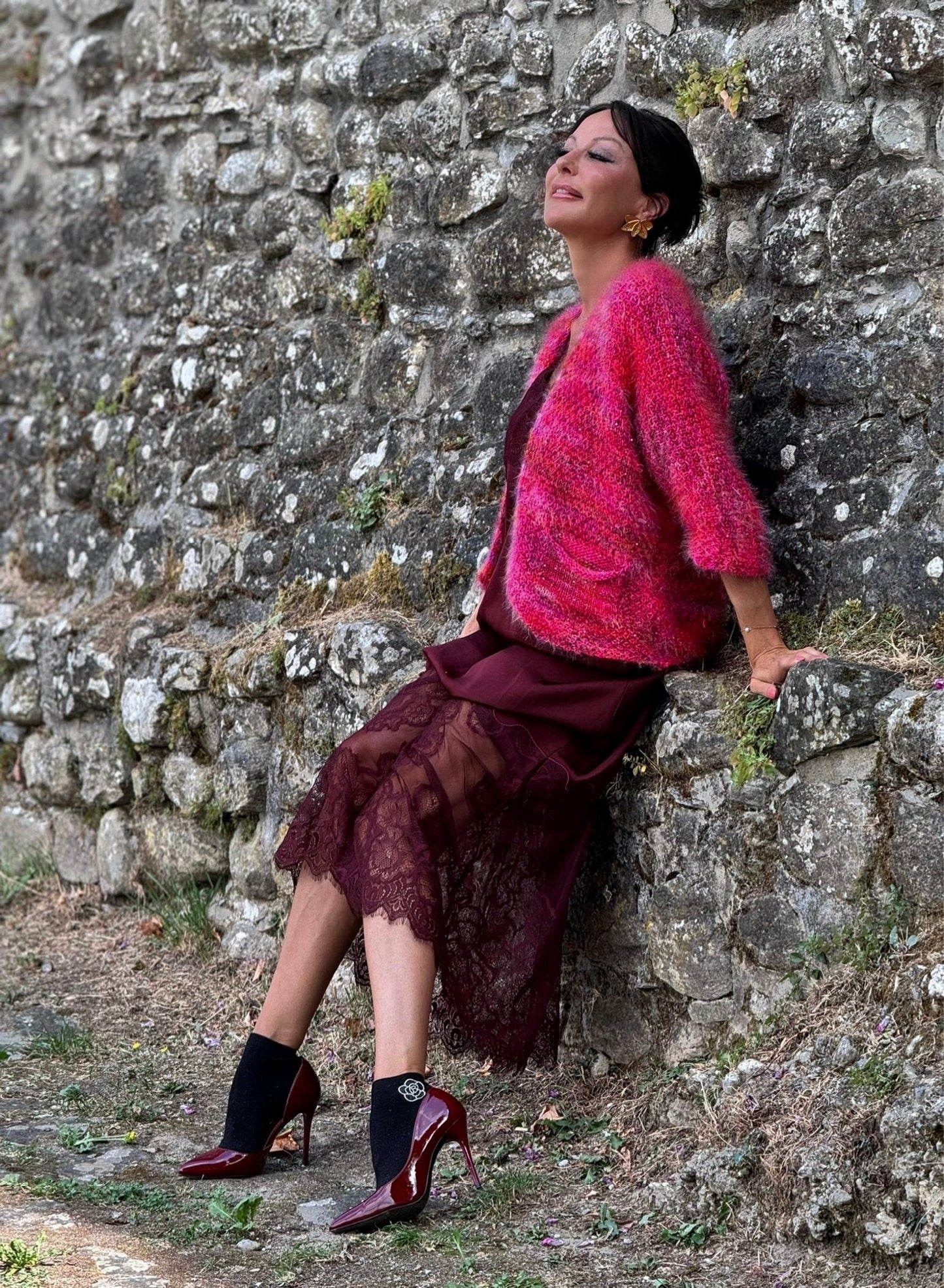 Cardigan Ember fushia