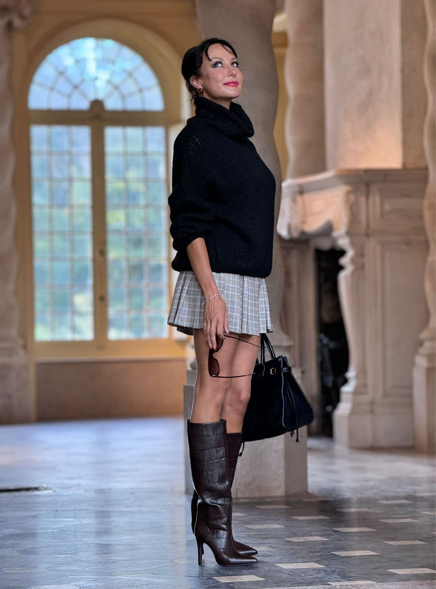 Dress Cornelia tartan grey