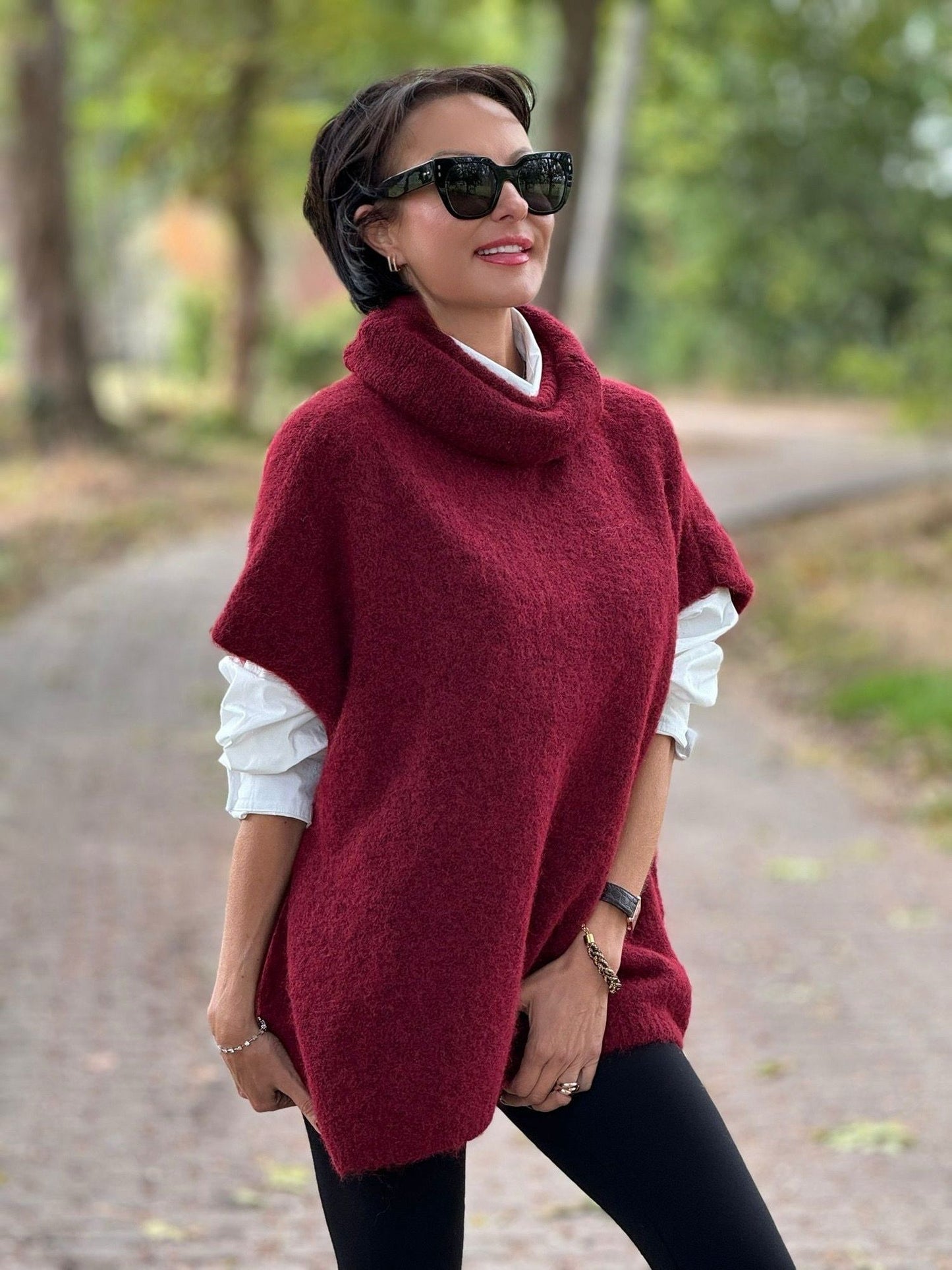 Pull Andrea collar KM burgundy