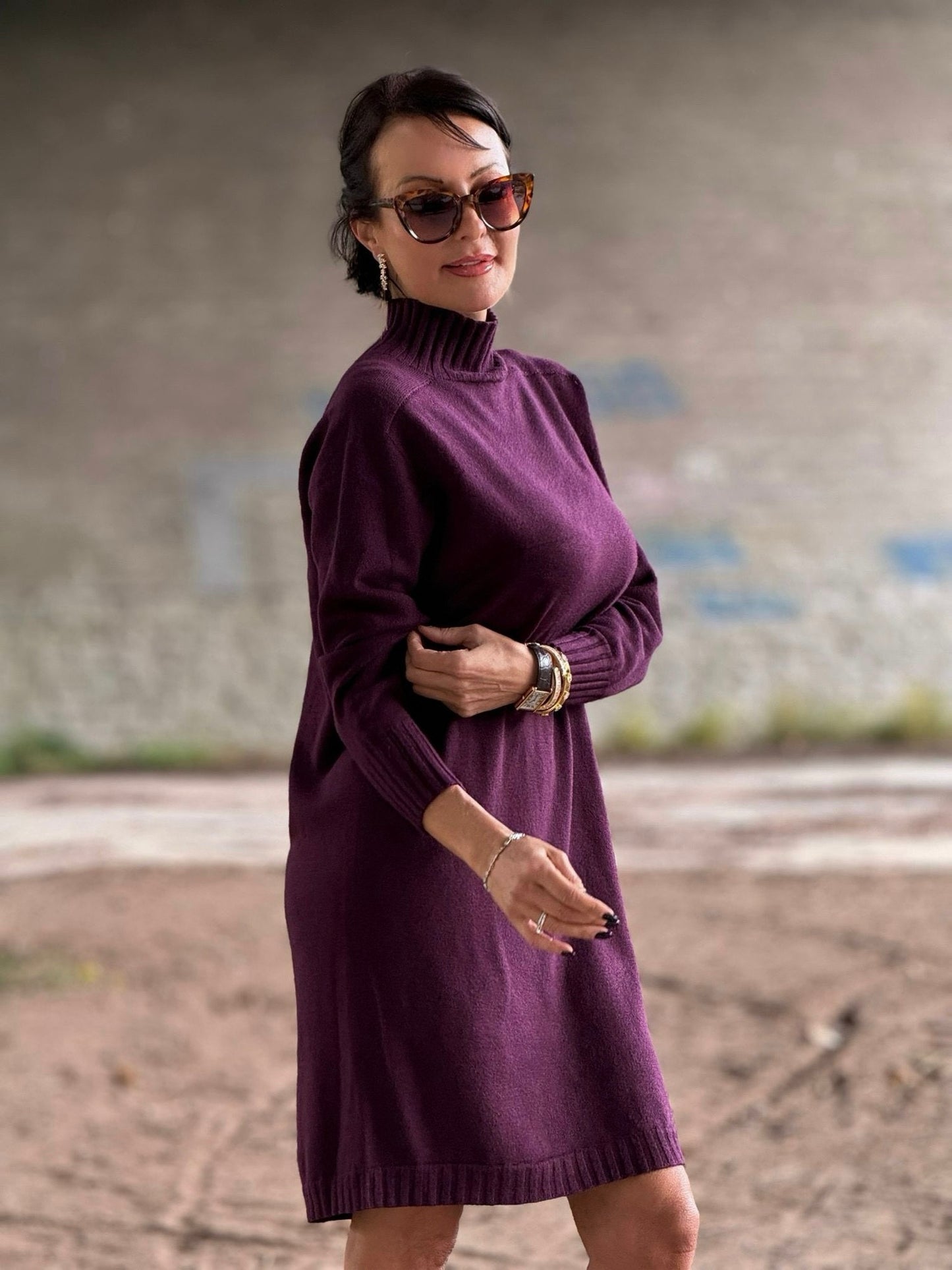 Dress Vera tricot burgundy