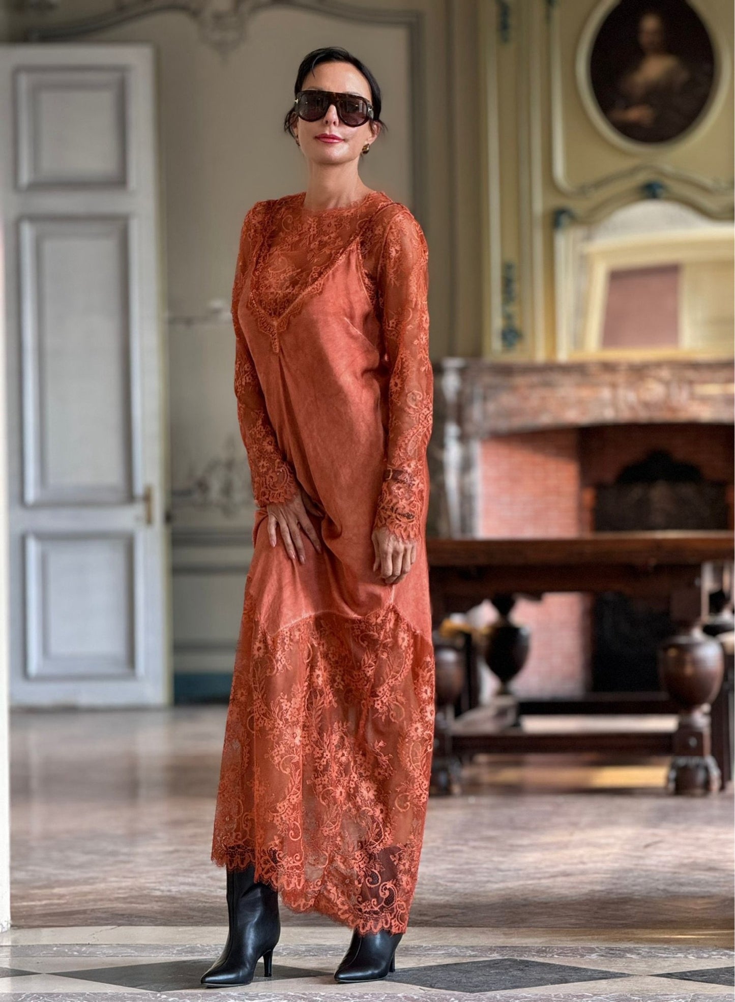 Dress Thor lace tangerine
