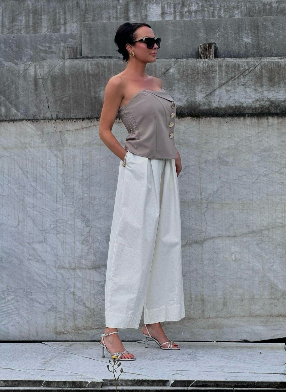 Top bustier savannah taupe