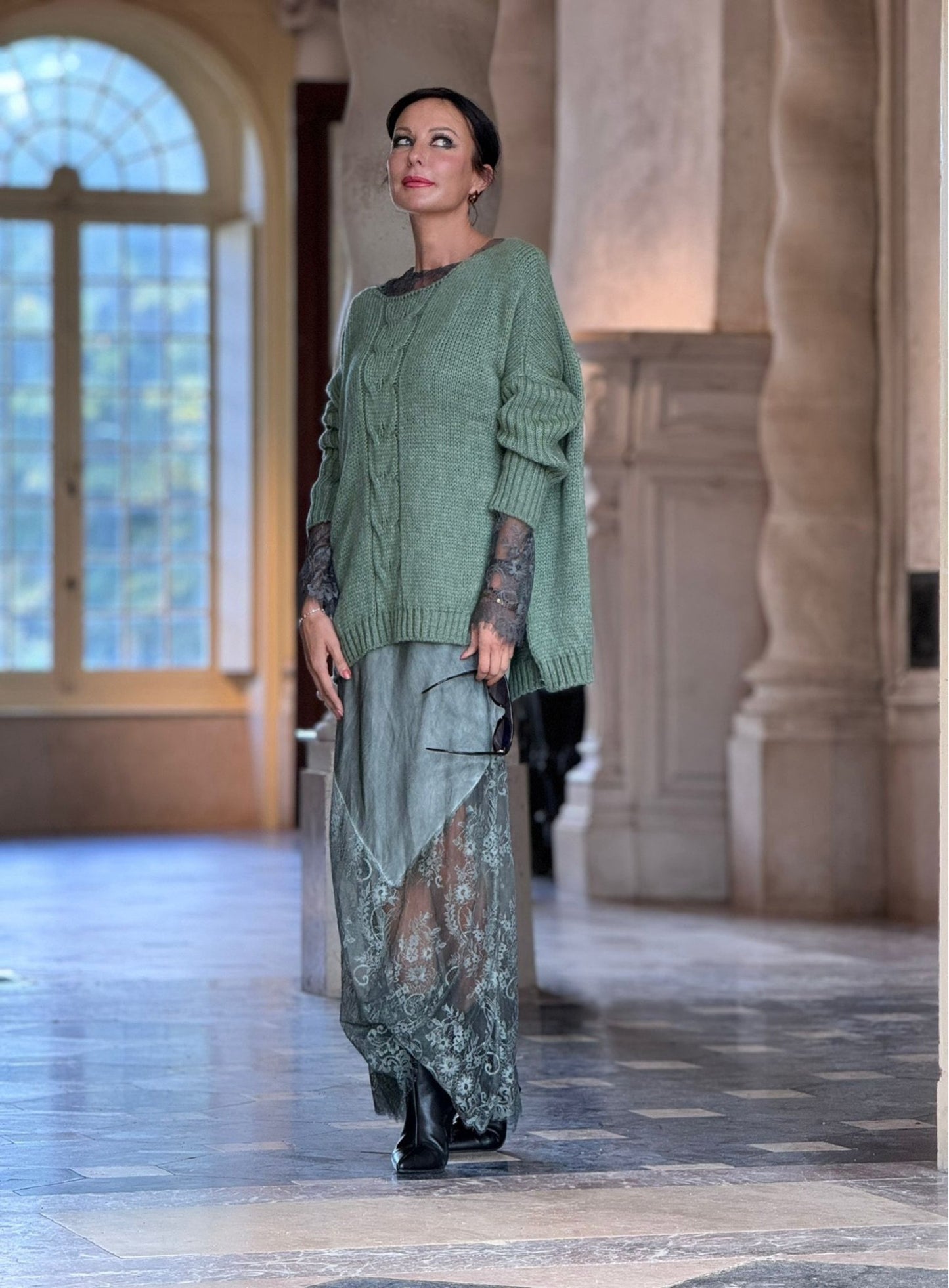 Dress Thor lace sage