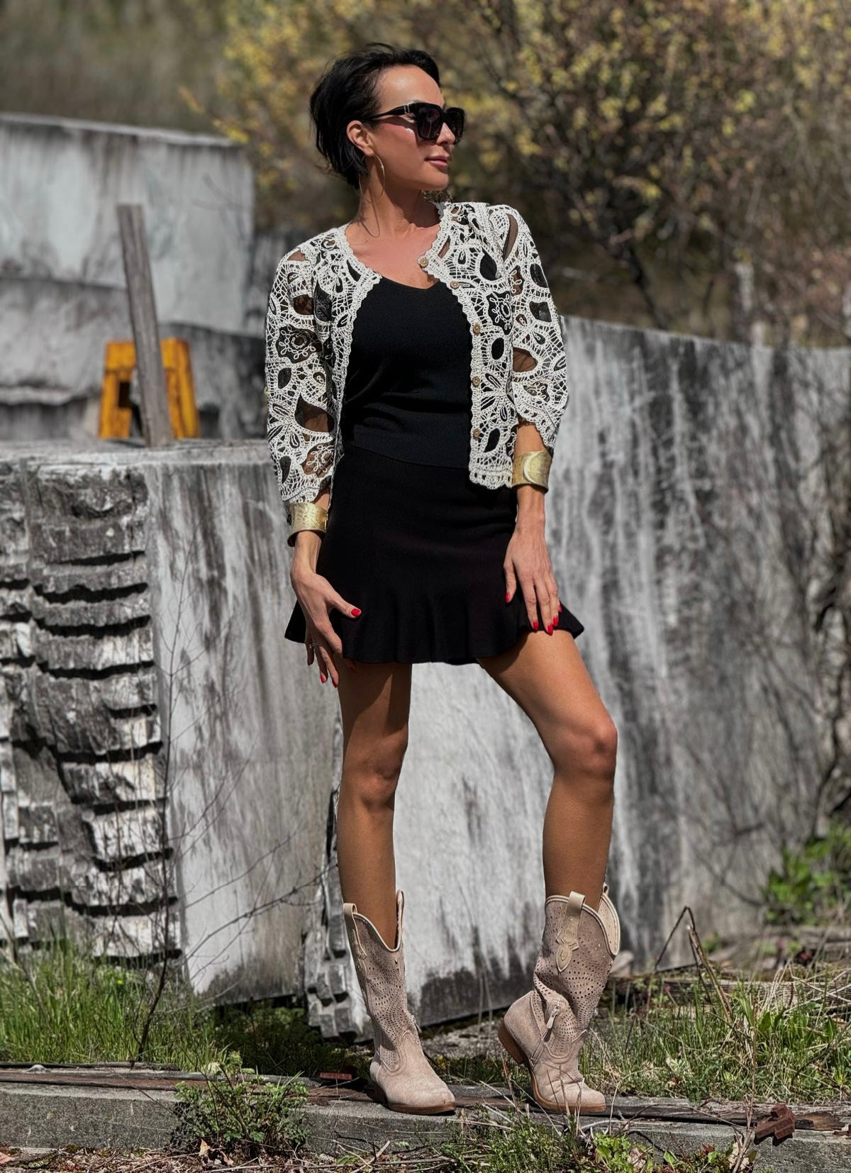 Skirt Sandro uni black