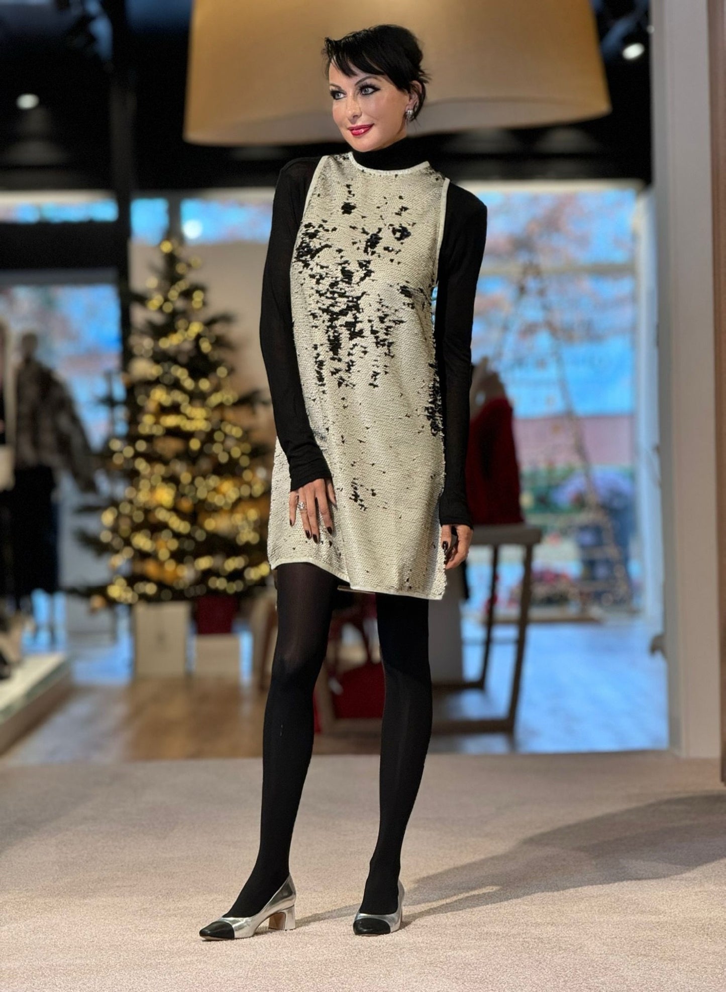 Dress Nevada sequins cream