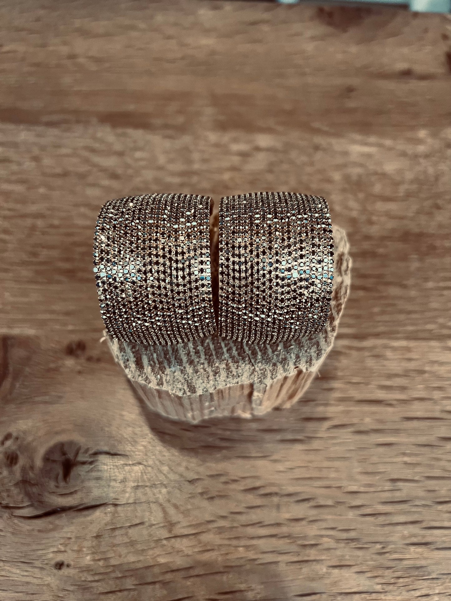 Earrings creole sparkled