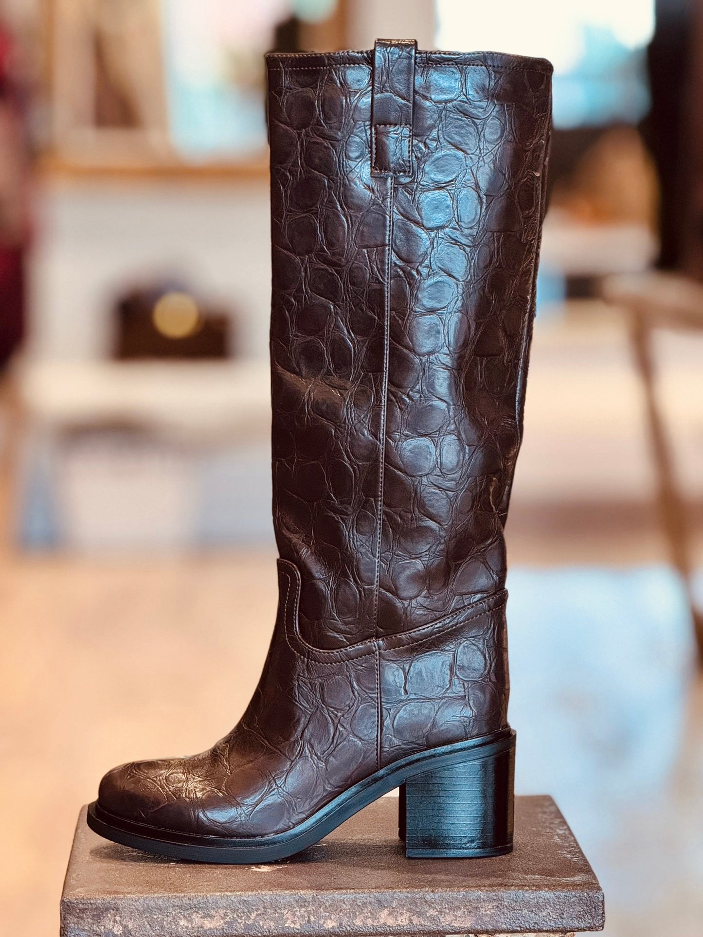 Boots Wynter croco brown