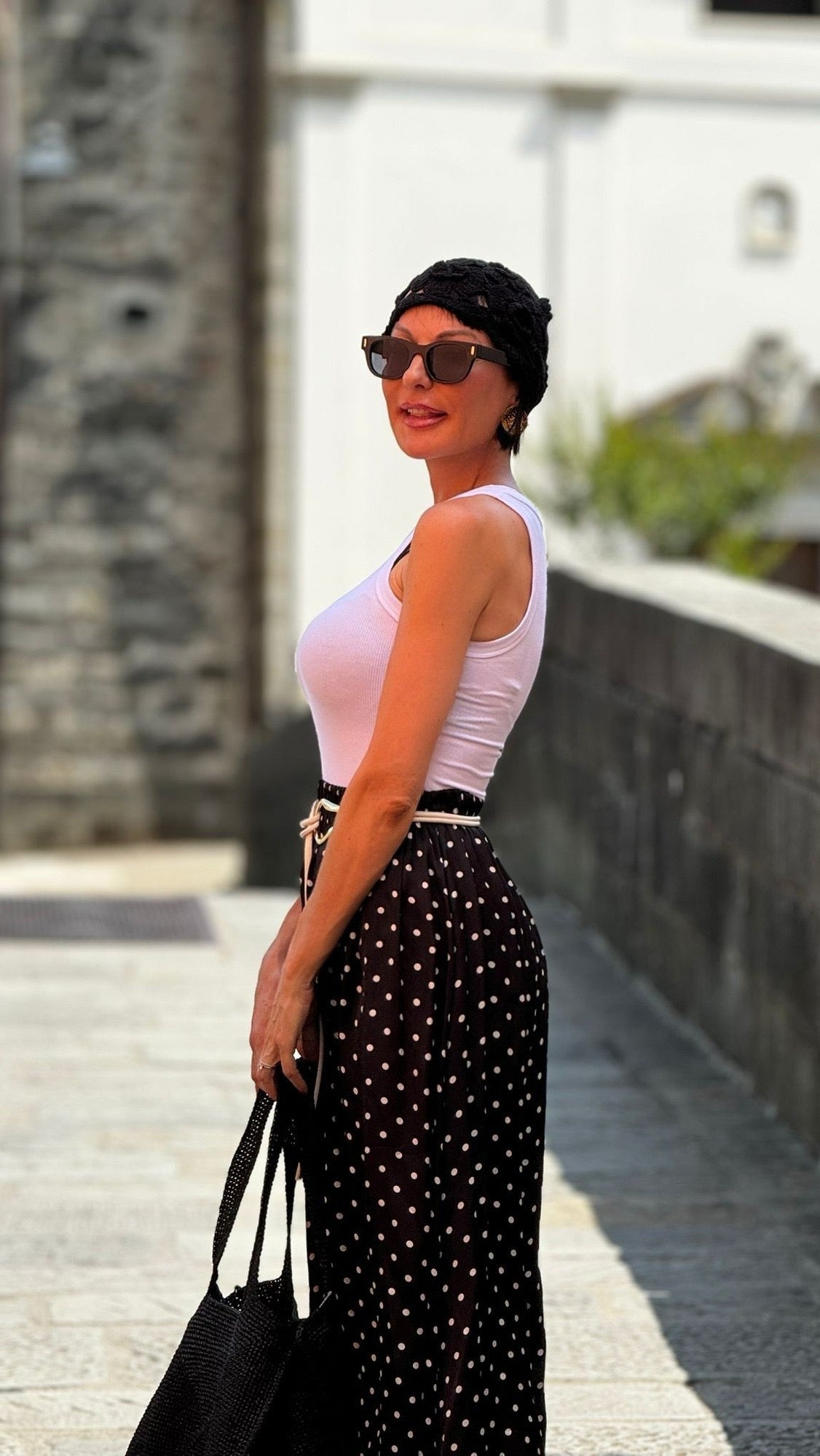 Skirt Anna polka black