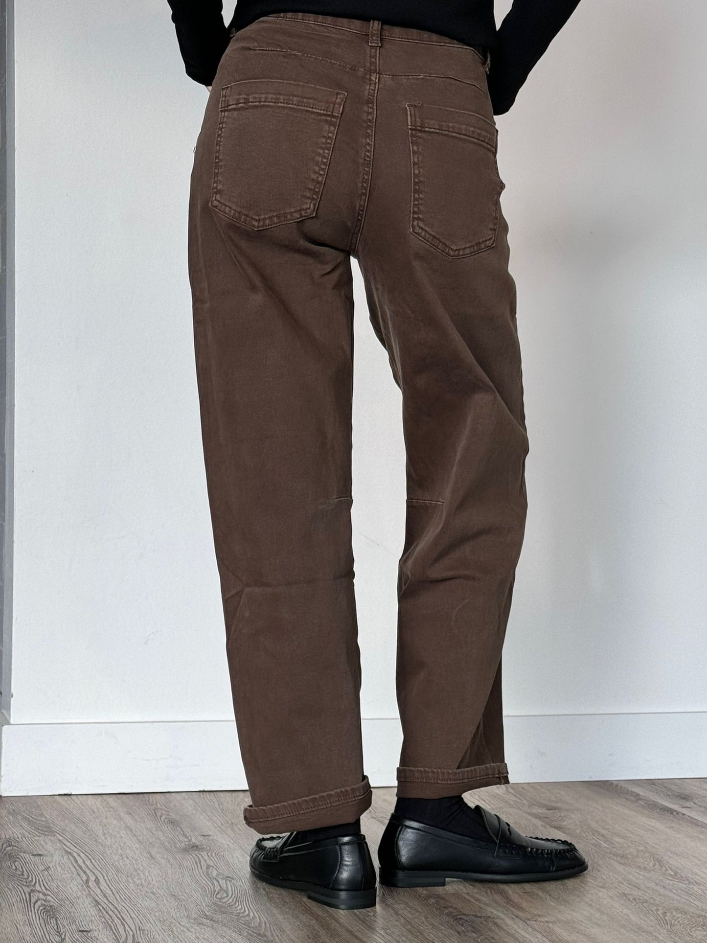 Pants jeans balloon brown
