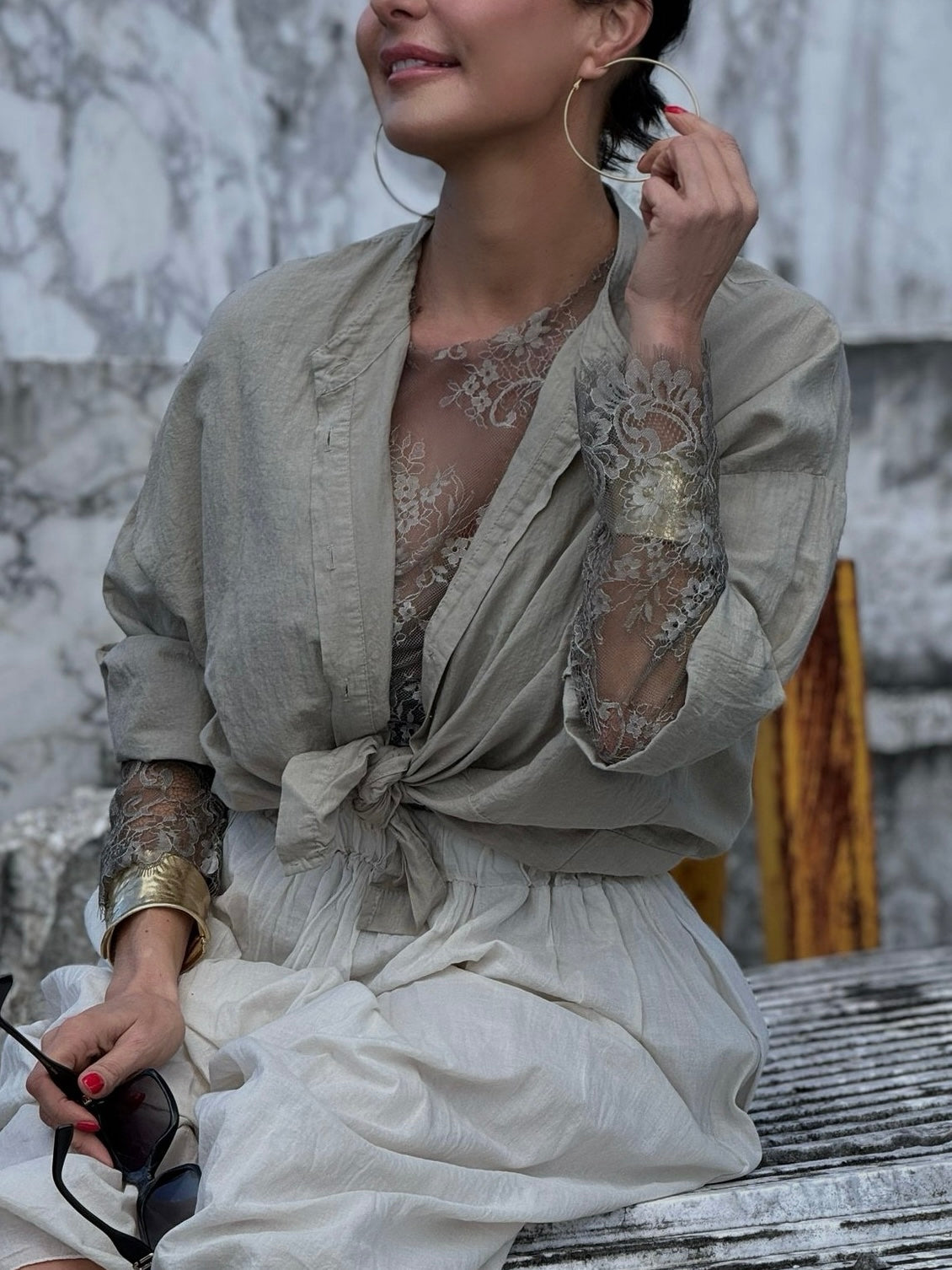 Blouse Caspian grege