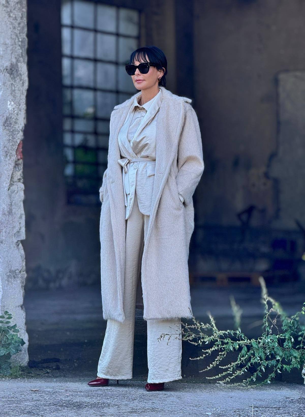 Coat long max cream