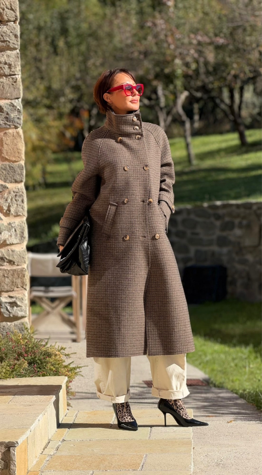 Coat Daimy tartan long