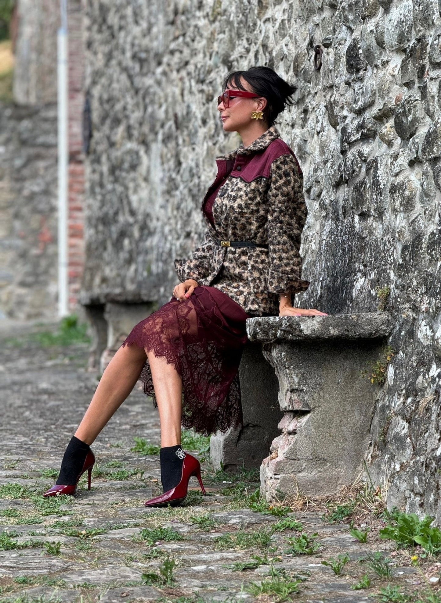 Jacket Hazel leo burgundy