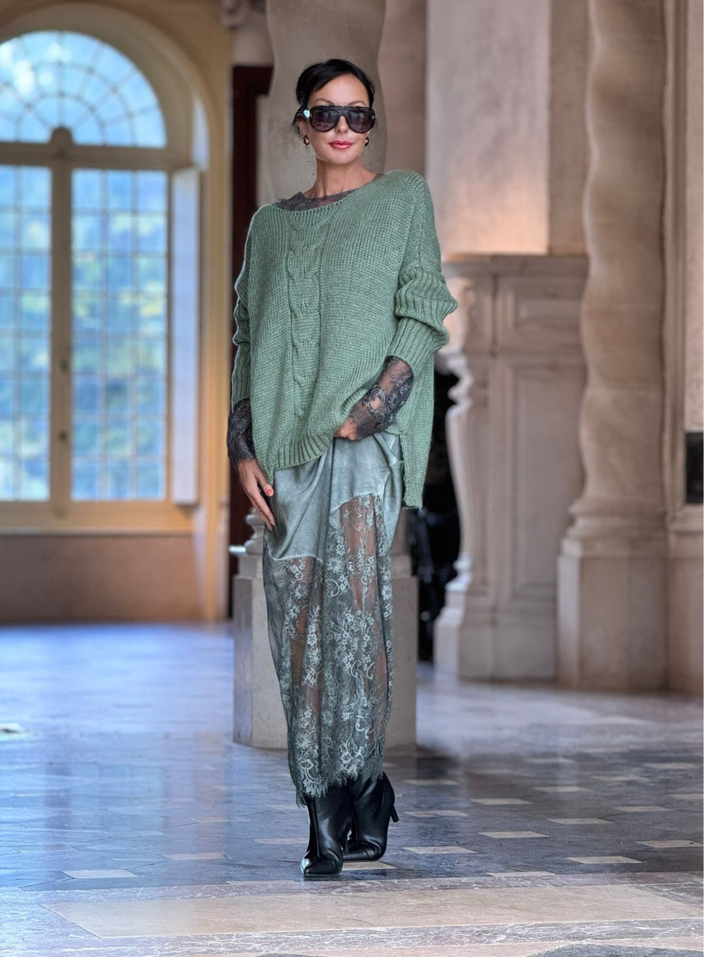 Dress Thor lace sage