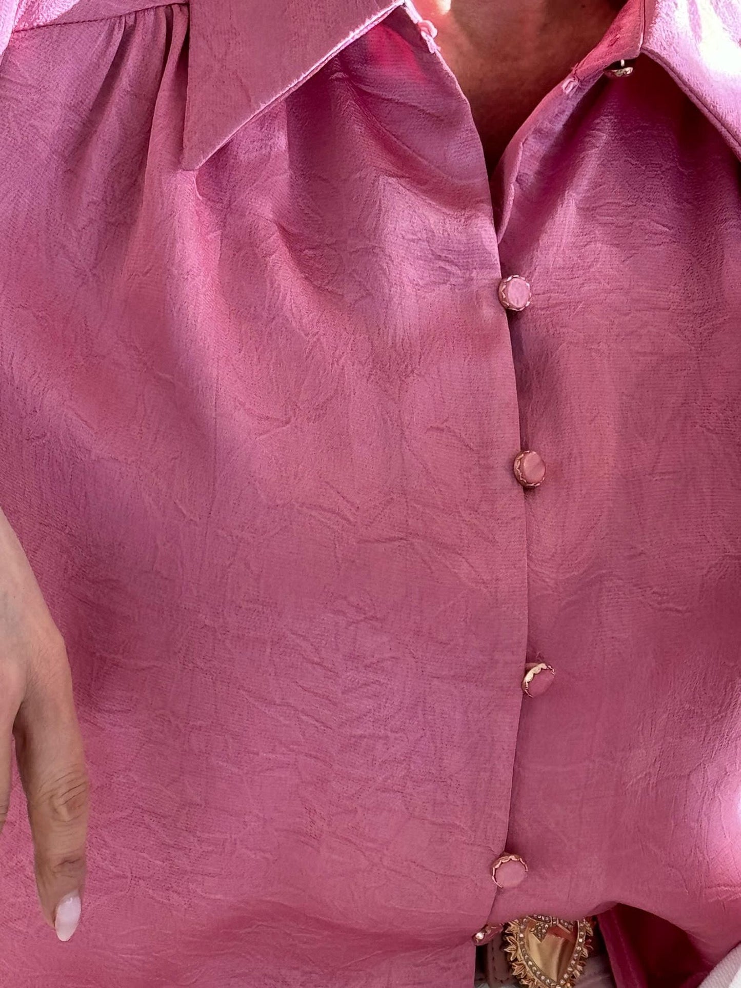 Blouse Ivy satine pink