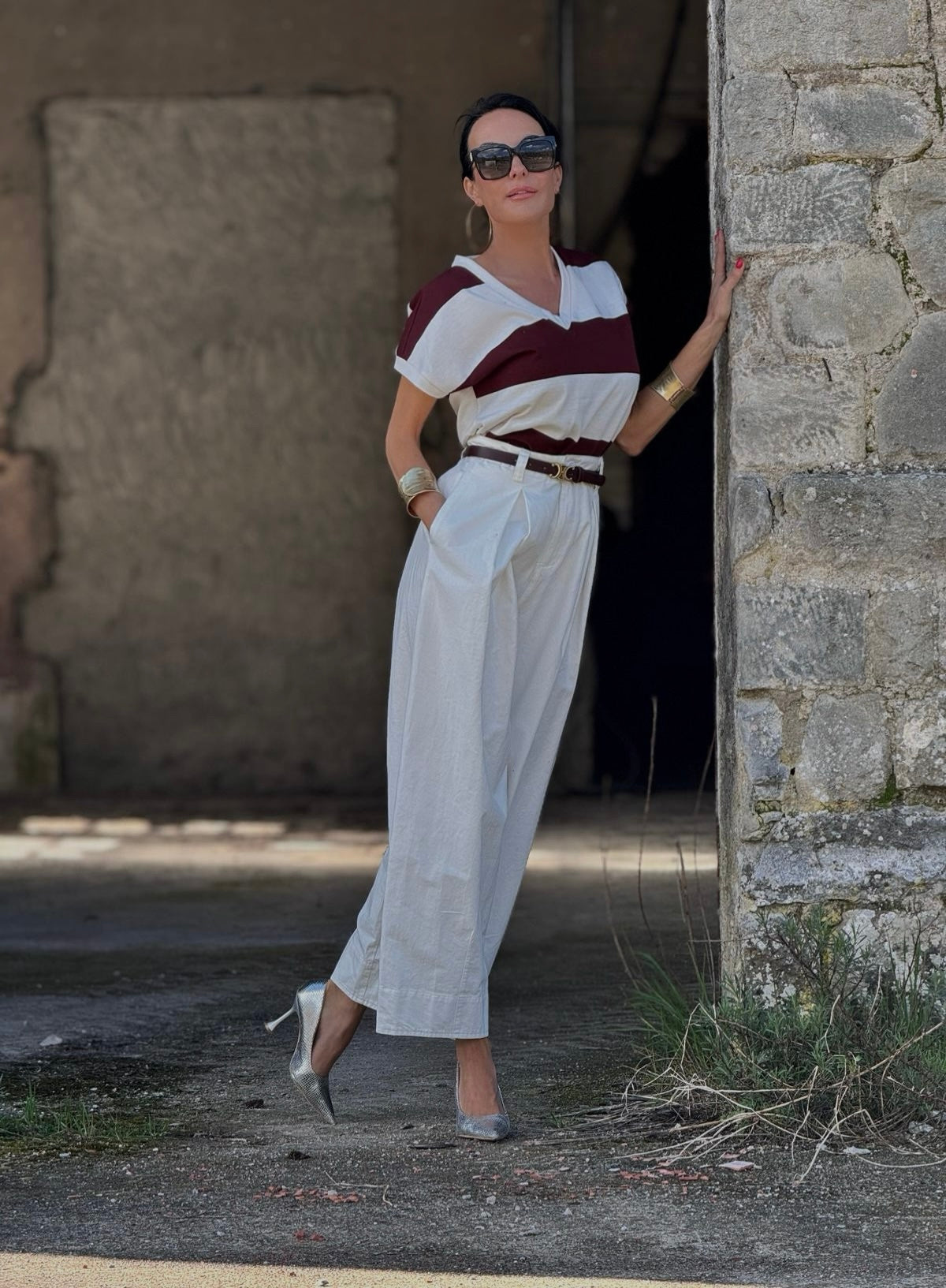Pants savannah cotton white