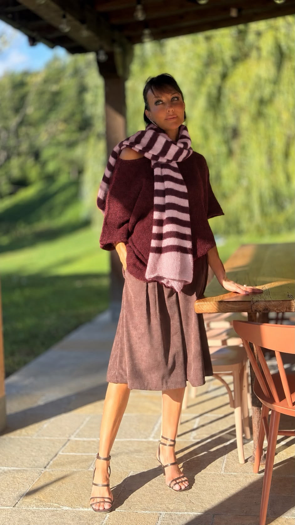 Scarf Bari striped