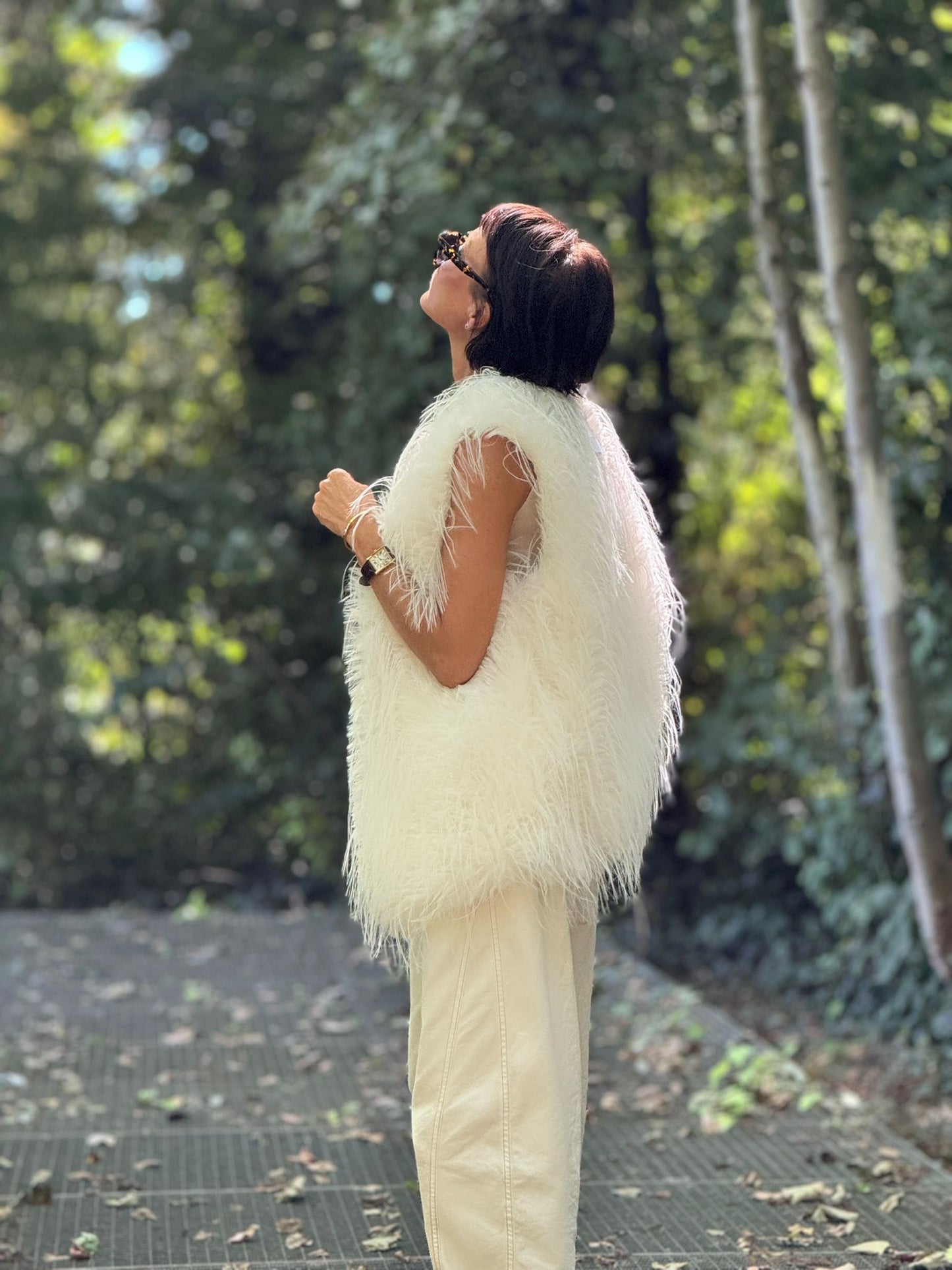 Jacket faux fur burro