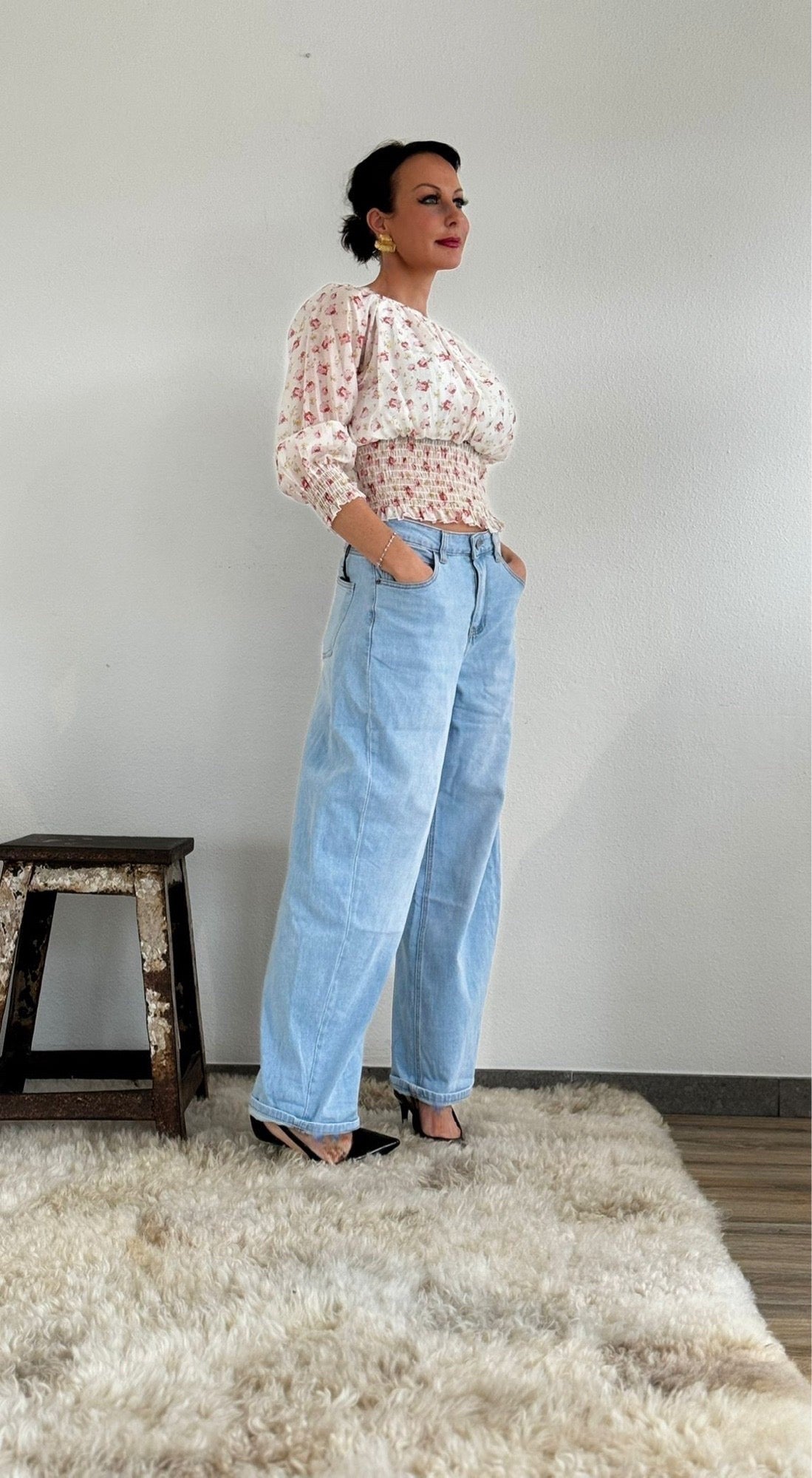 Jeans barrel light blue - pre order -