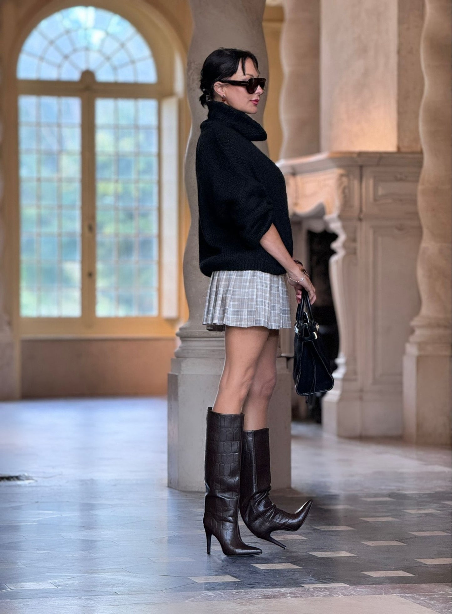 Dress Cornelia tartan grey