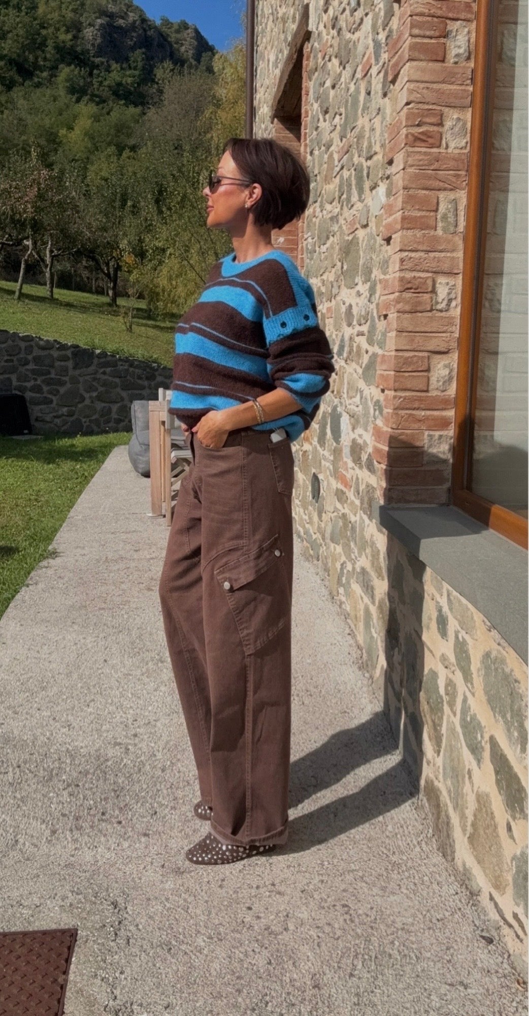 Pull barbs striped azur